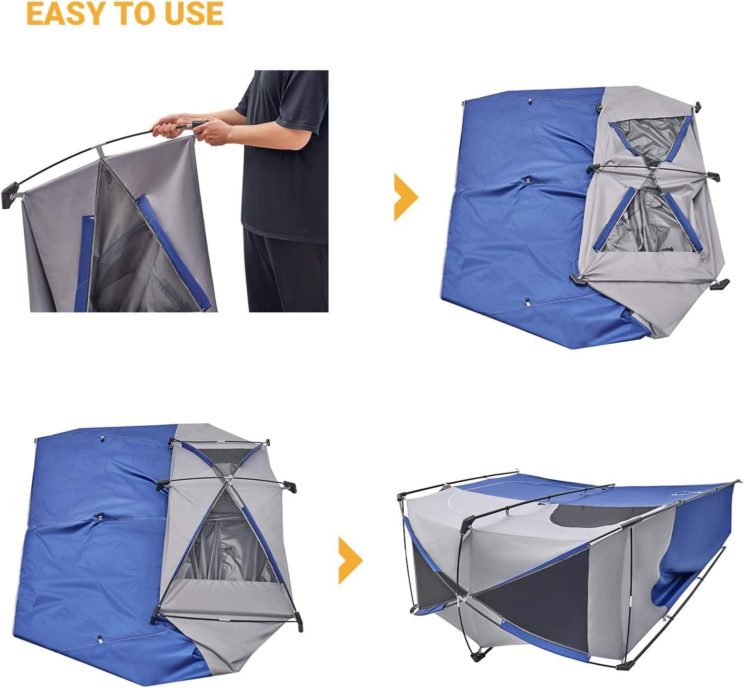 Double Room Shower Tent with Solar Shower Set