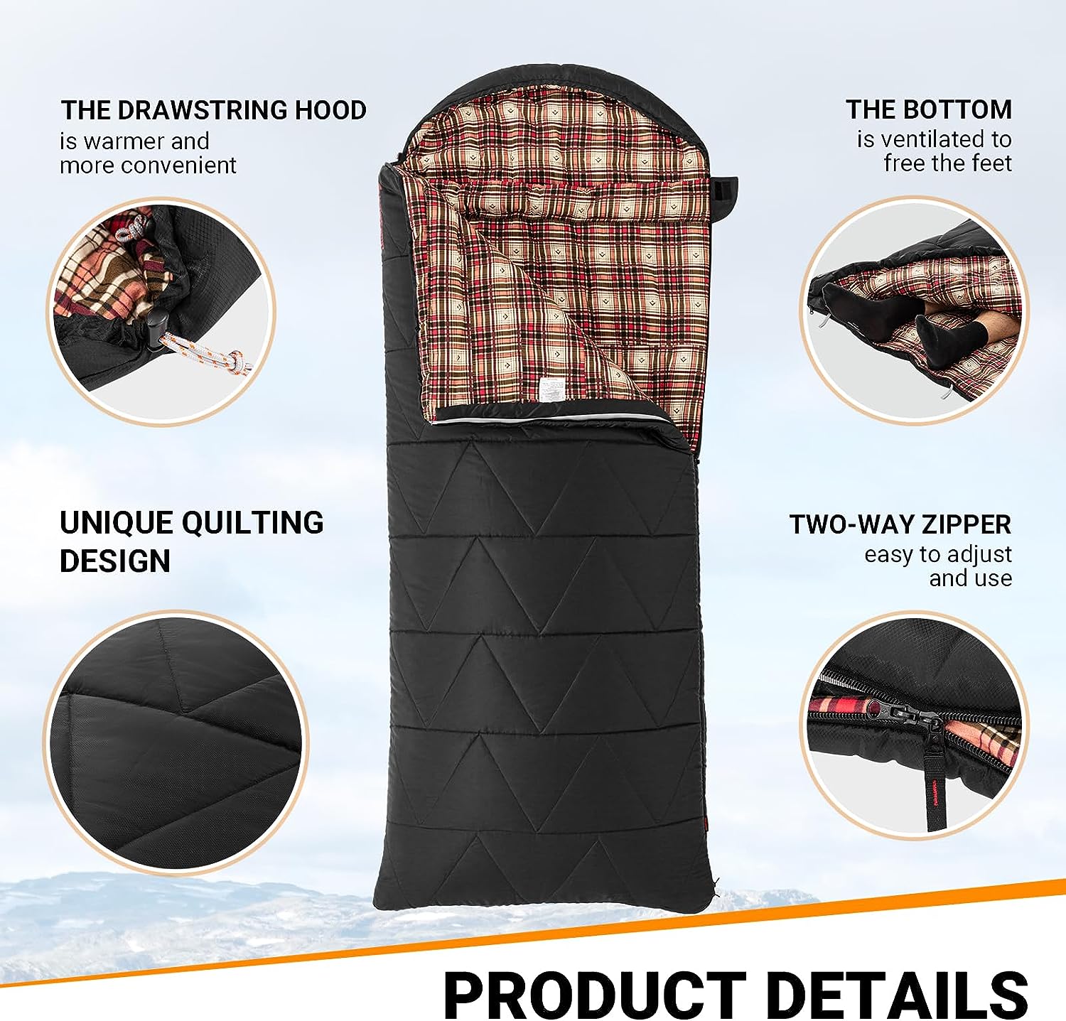 35F Oversized 3-4 Season Sleeping Bag