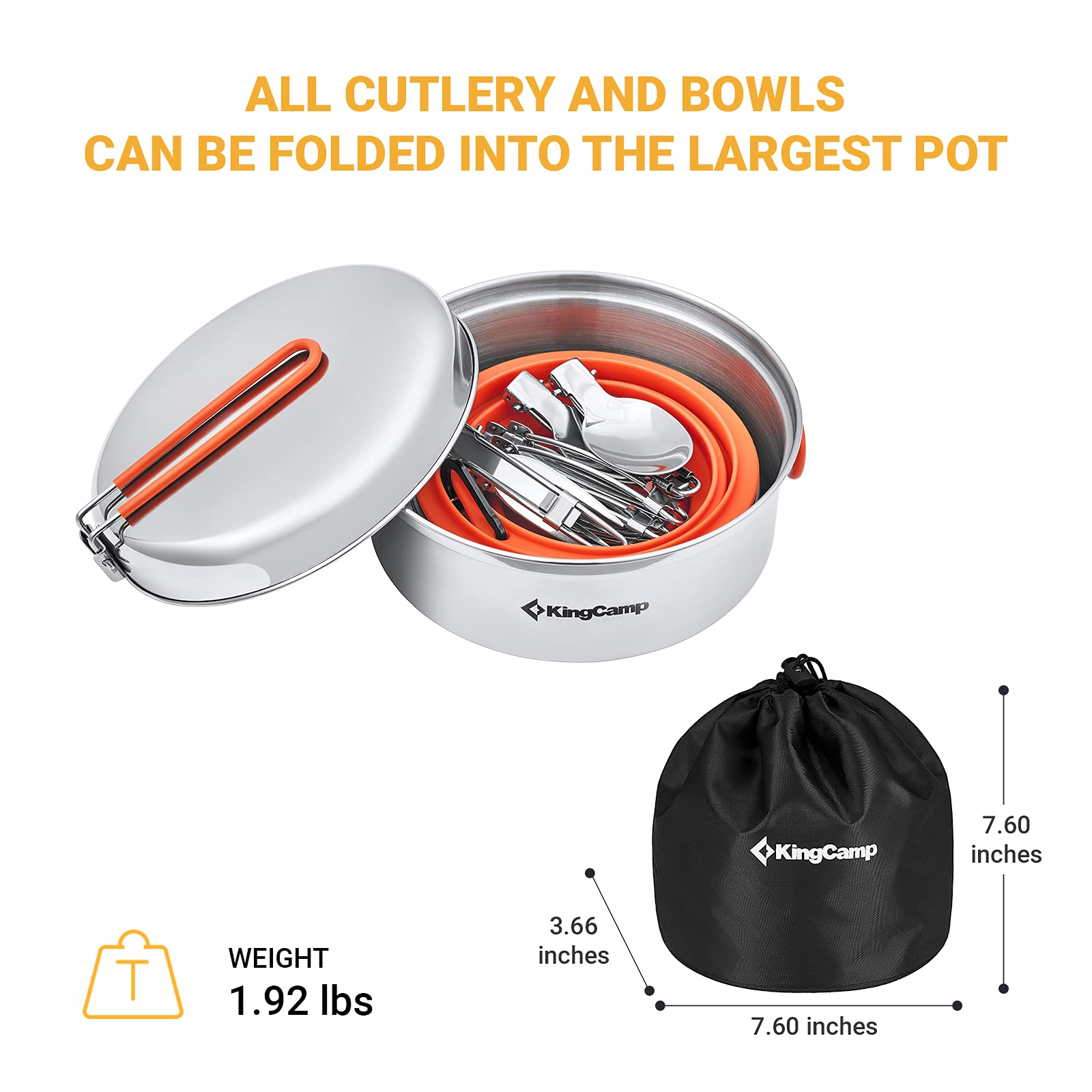 KingCamp 1-3 Person Cookware Mess Kit