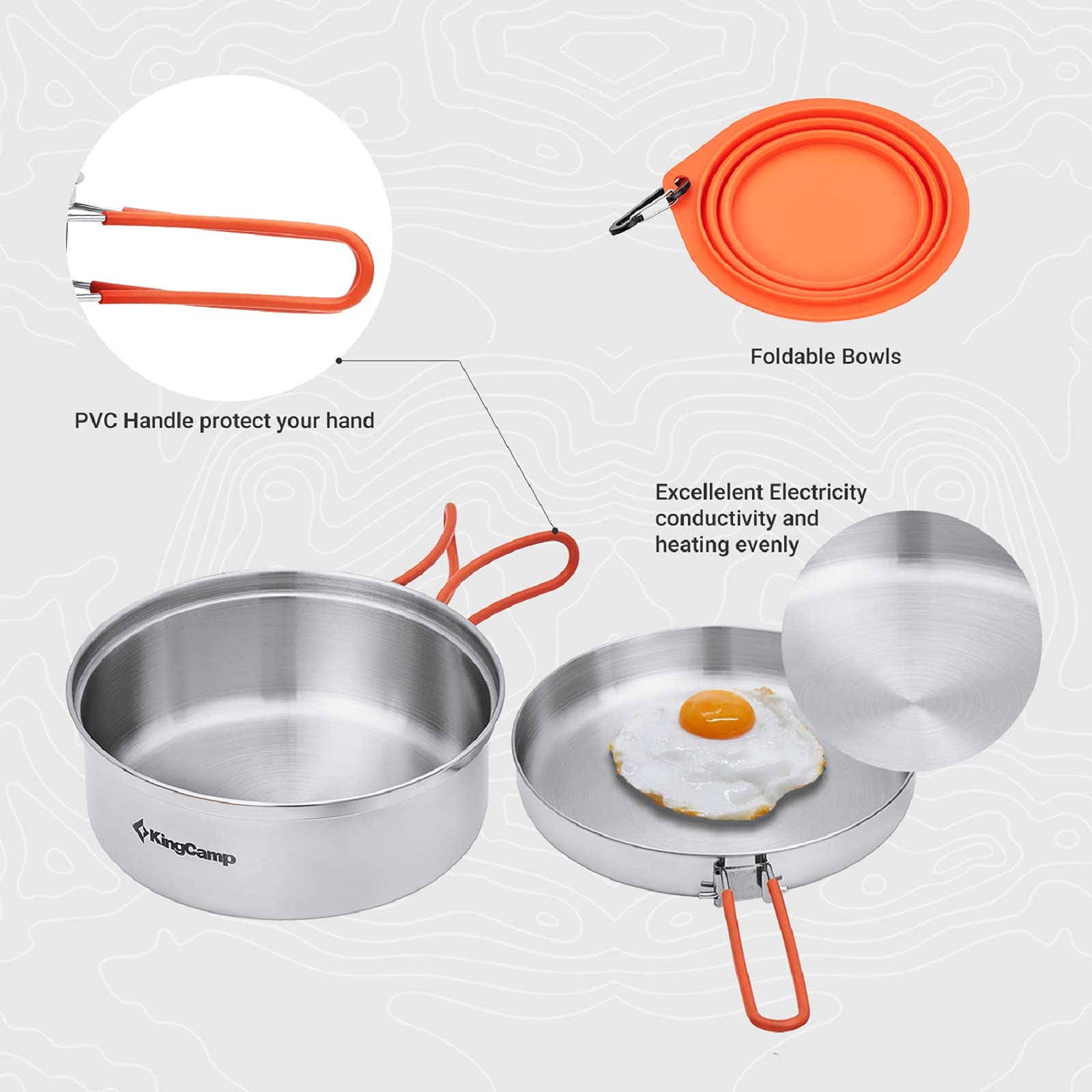 KingCamp 1-3 Person Cookware Mess Kit