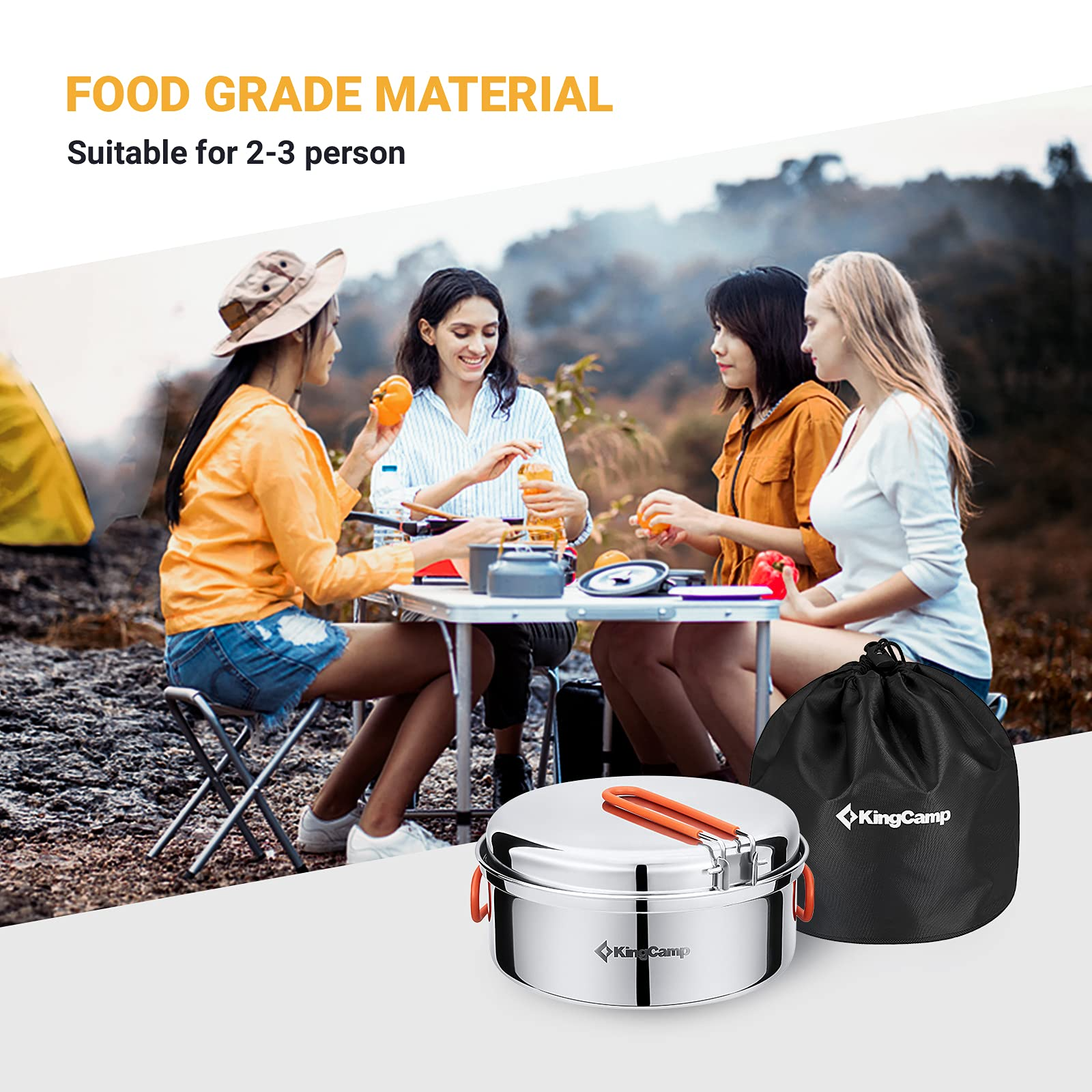 KingCamp 1-3 Person Cookware Mess Kit