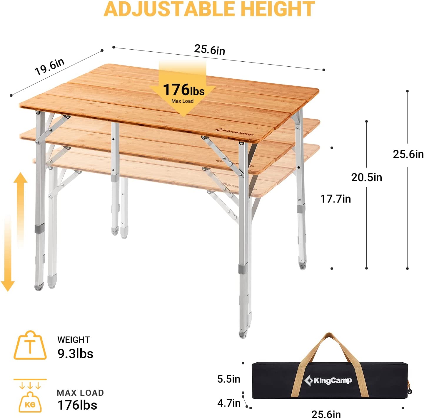 Folding Bamboo Table