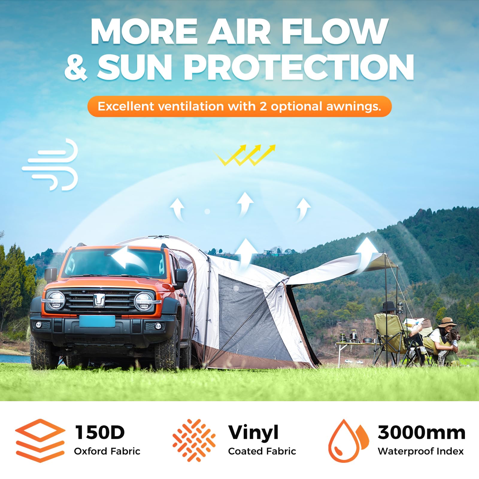 KingCamp Boundless X5 B Car-Integrated Camping SUV Tent