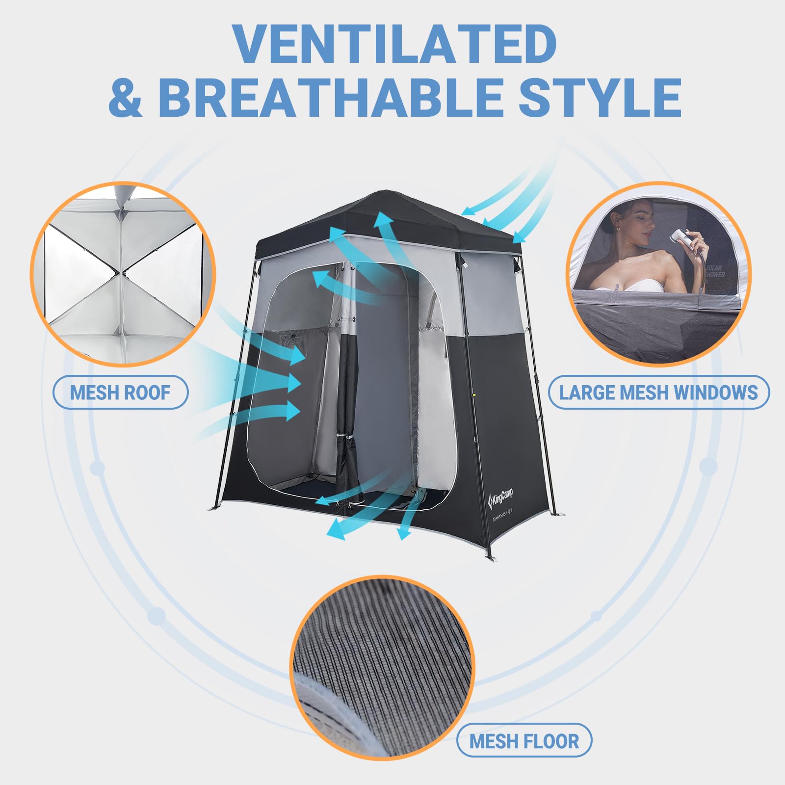 KingCamp Outdoor Shower Tents for Camping