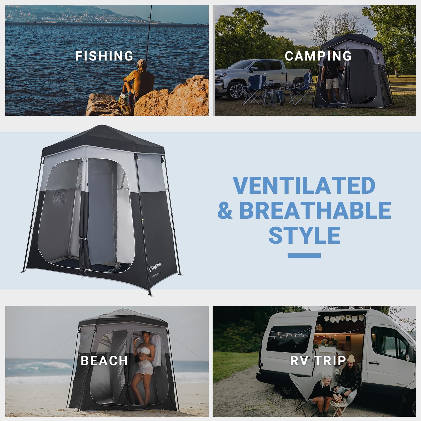 KingCamp Outdoor Shower Tents for Camping