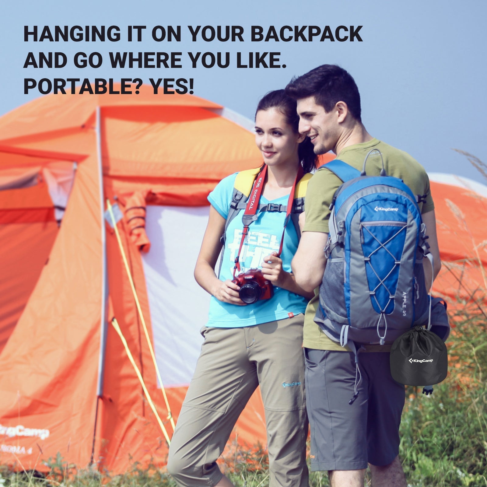 KingCamp 1.2L Stainless Steel Camping Kettle