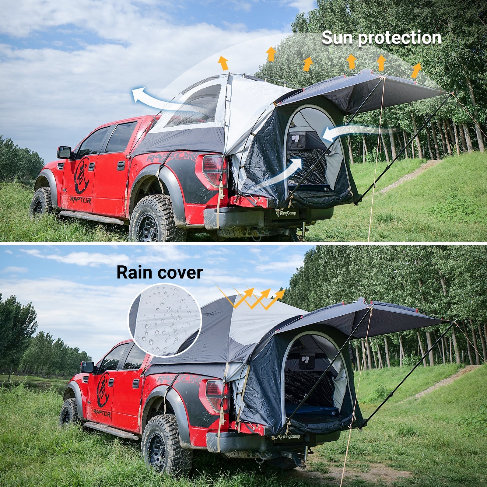 KingCamp 2 Person Truck Bed Tent