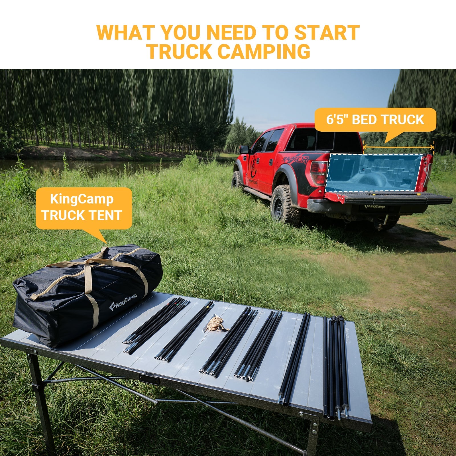 KingCamp 2 Person Truck Bed Tent