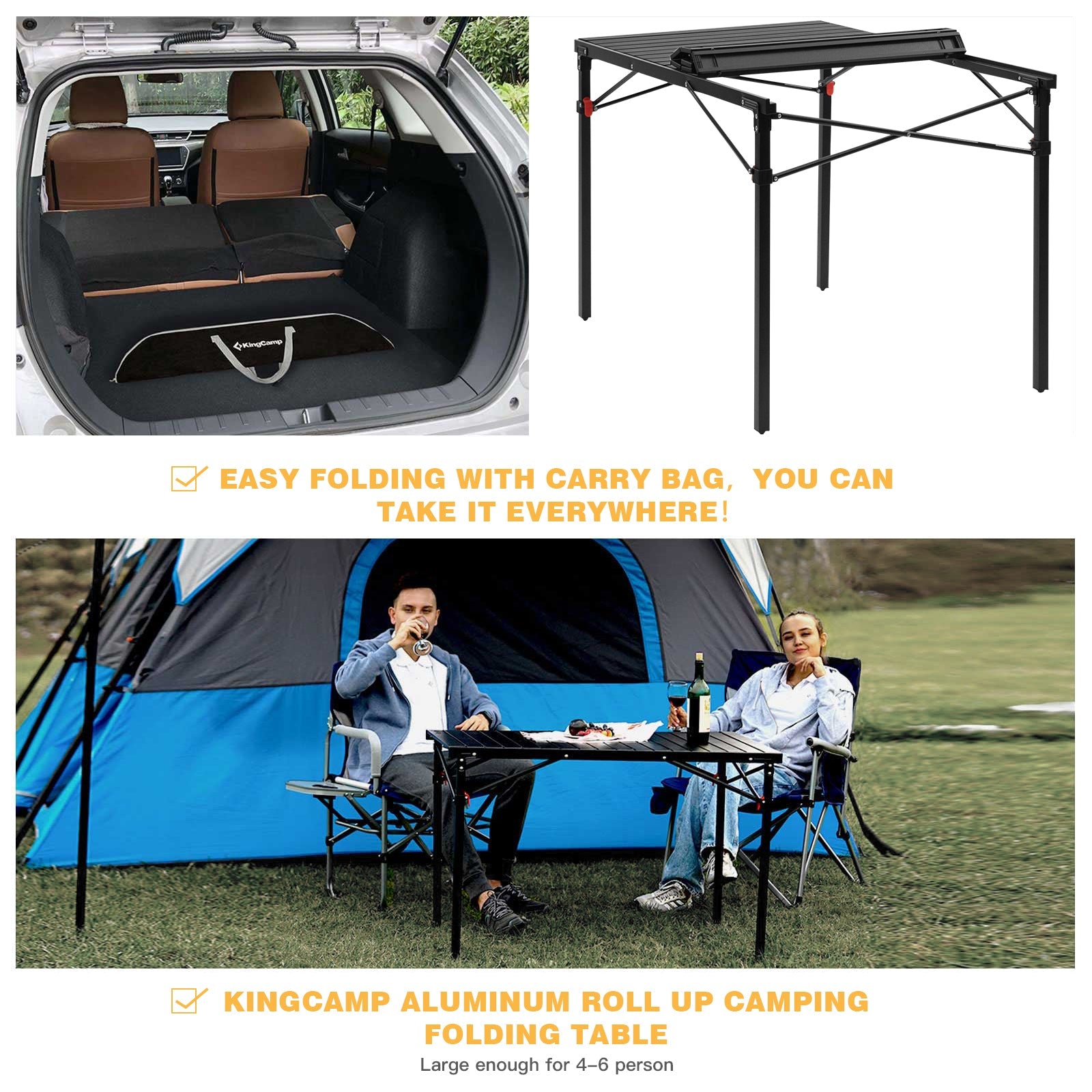 4-6 Person Aluminum Lightweight Folding Tables