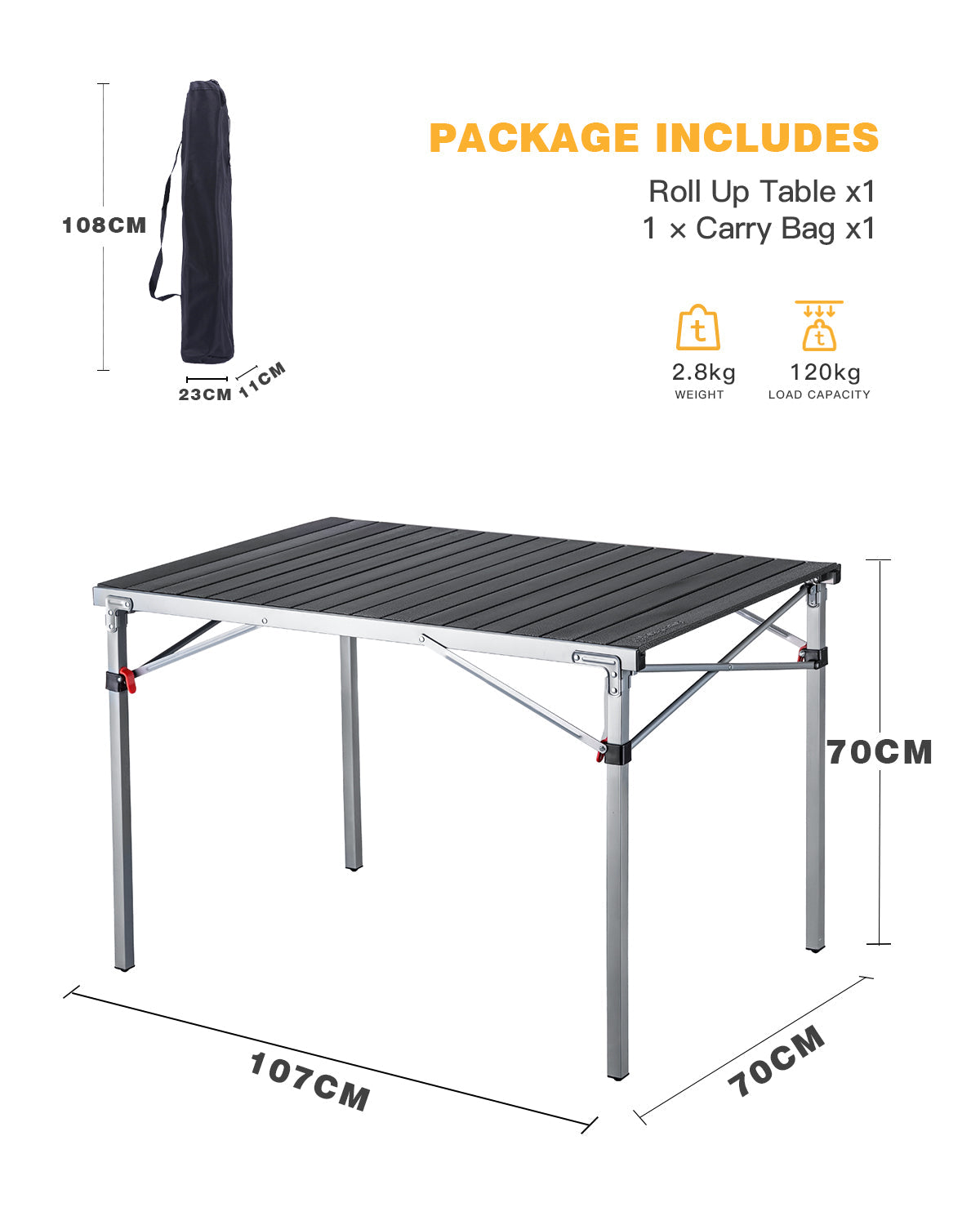 KingCamp 4-6 Person Aluminum Alloy Table