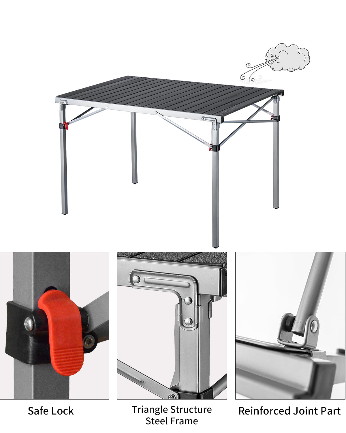 KingCamp 4-6 Person Aluminum Alloy Table