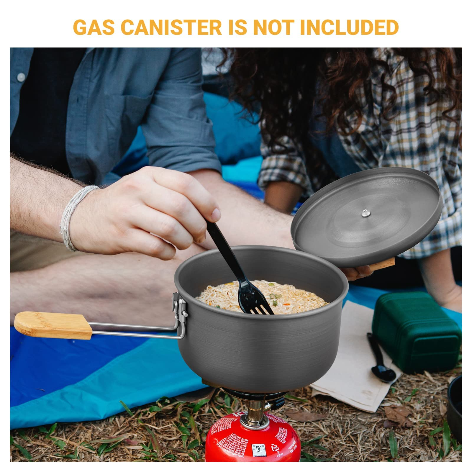 KingCamp 7Pcs Camping Cookware Camp Cooking Set