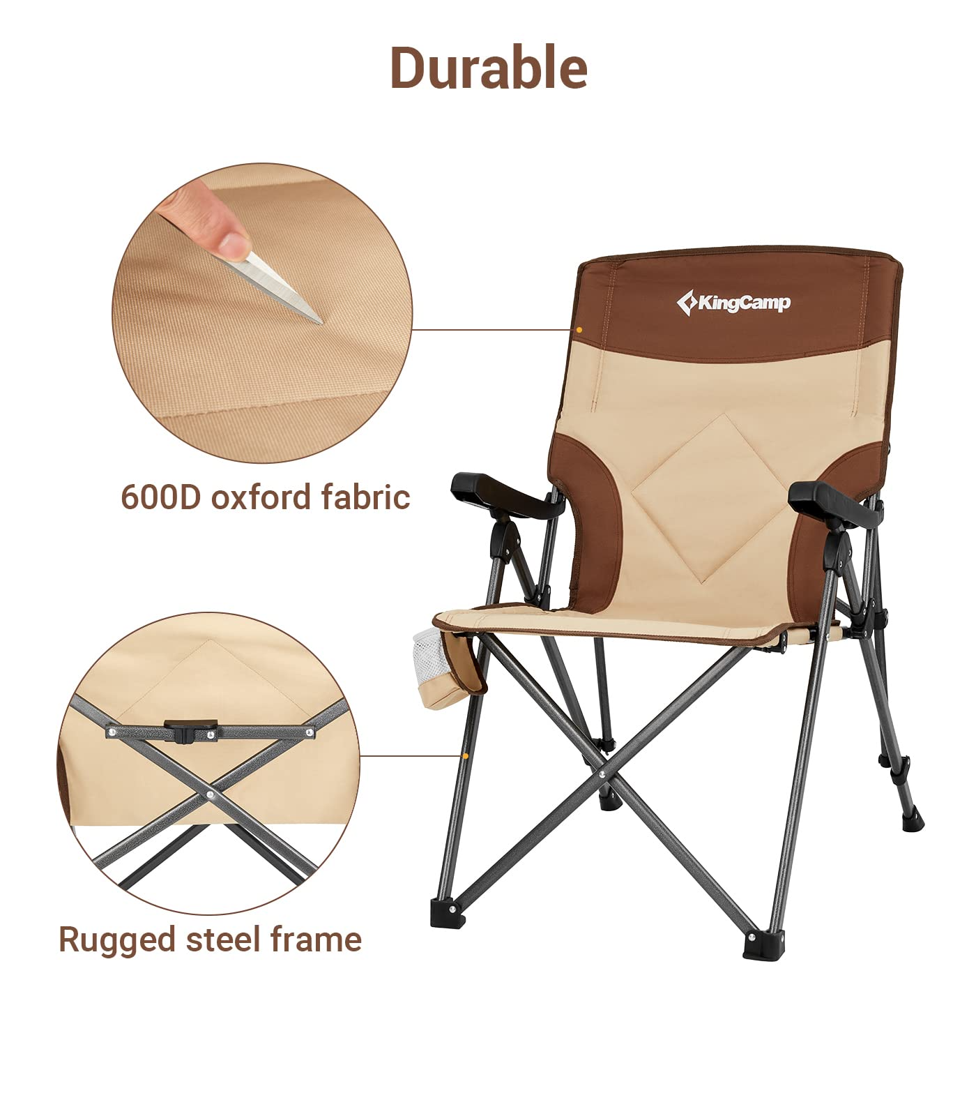 KingCamp Adjustble Heavy Duty Camping Chairs