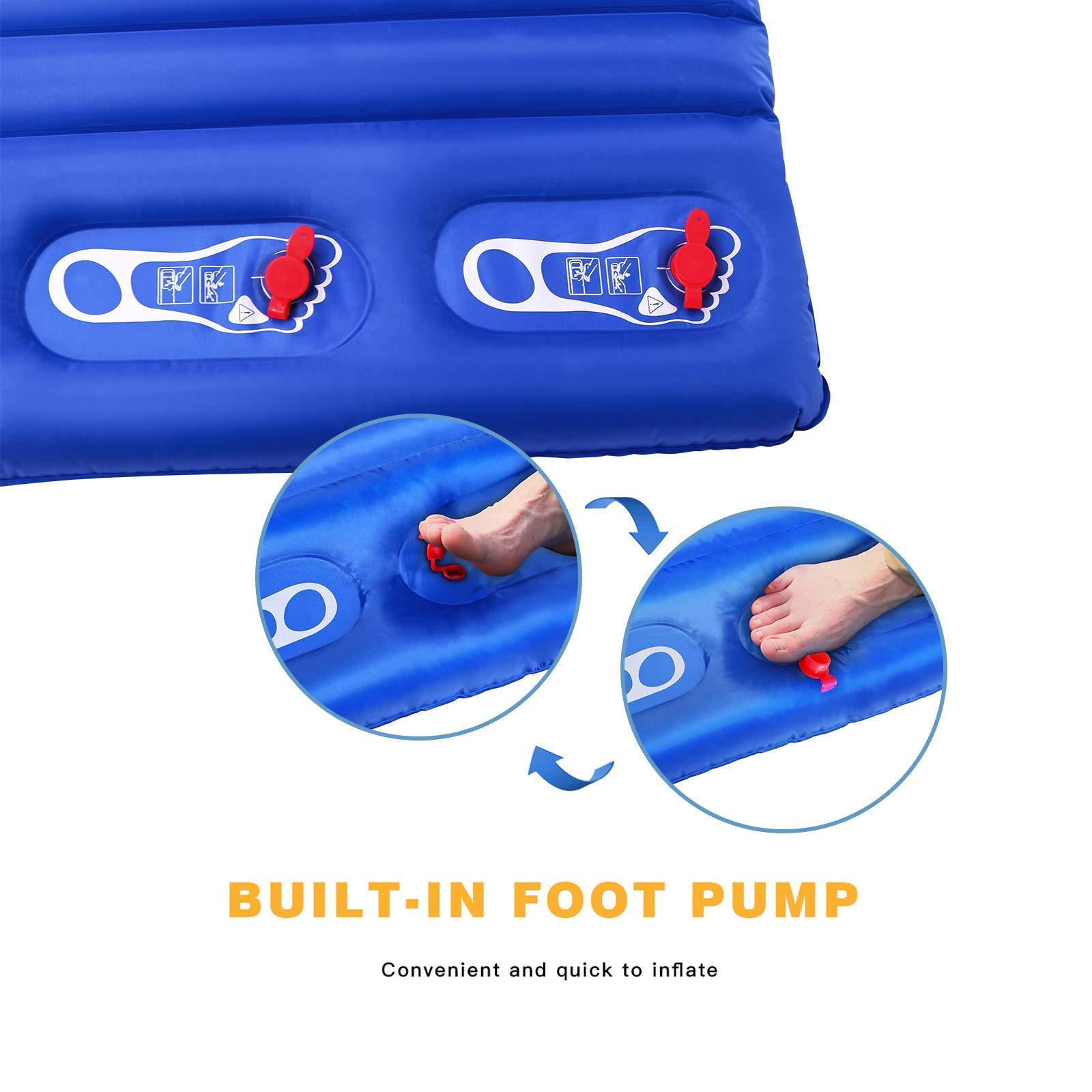 KingCamp Inflatable Air Foot Press Sleeping Pad Single/Double