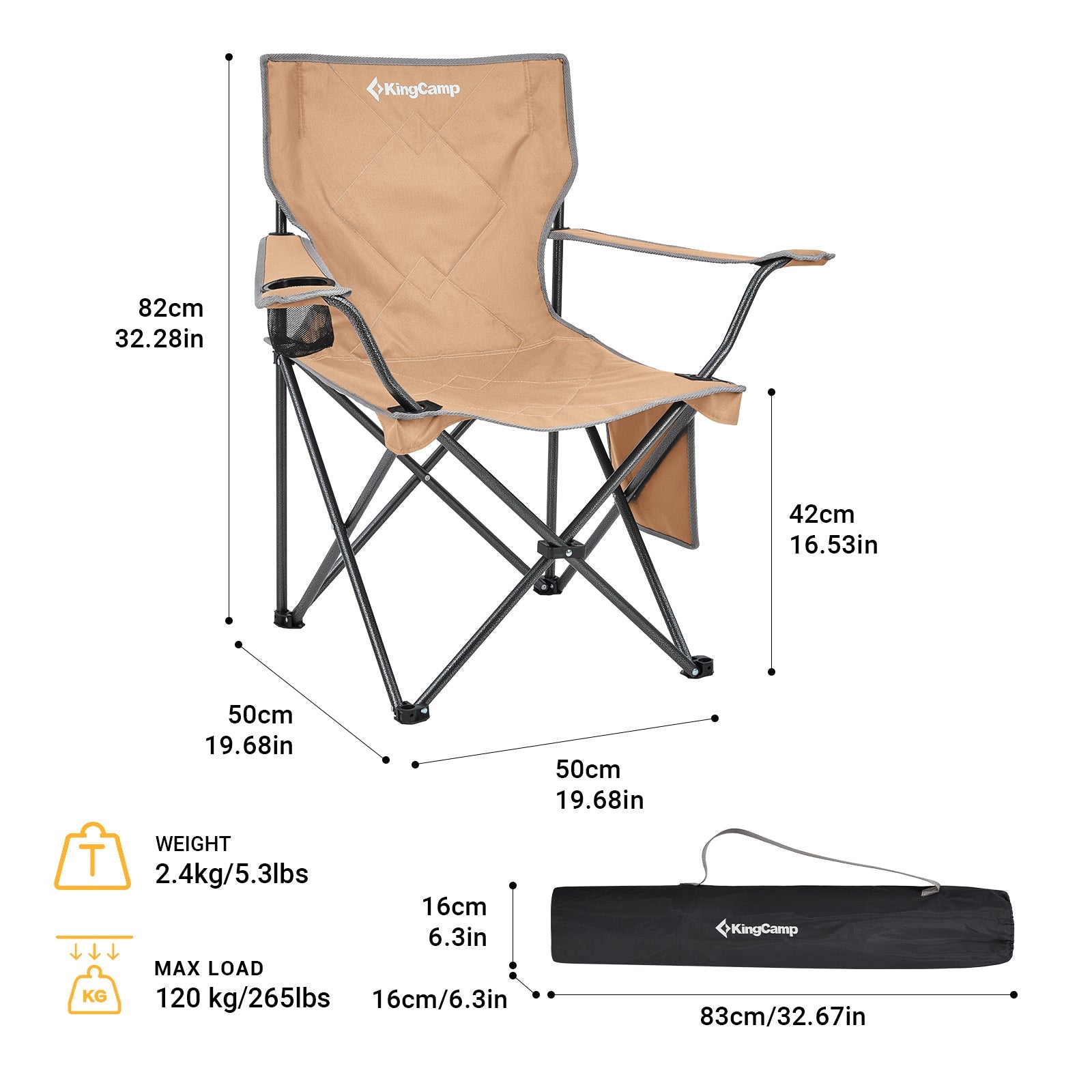 KingCamp Lightweight Folding Camp Chair