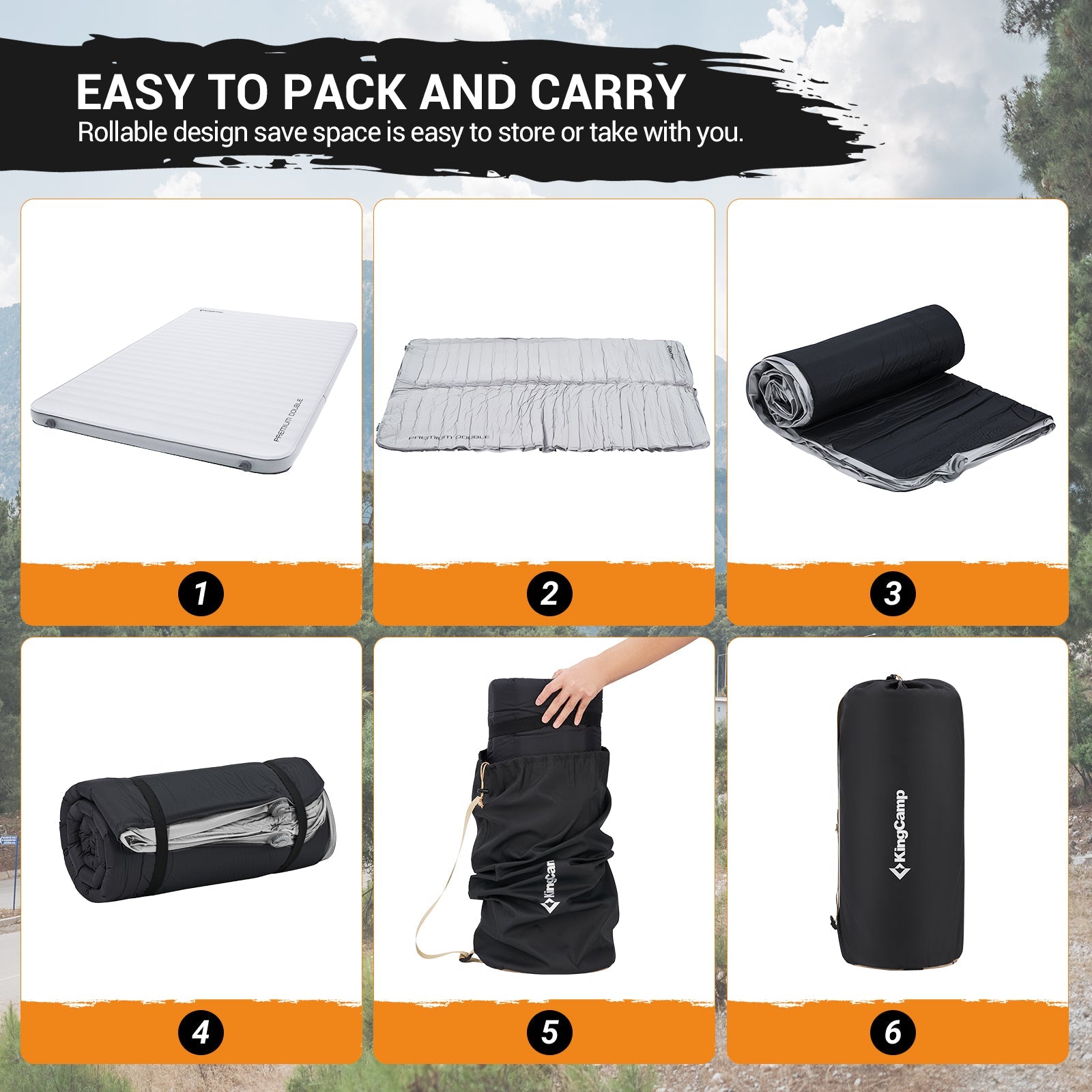 KingCamp Self Inflating Foam Sleeping Pad Double/Single