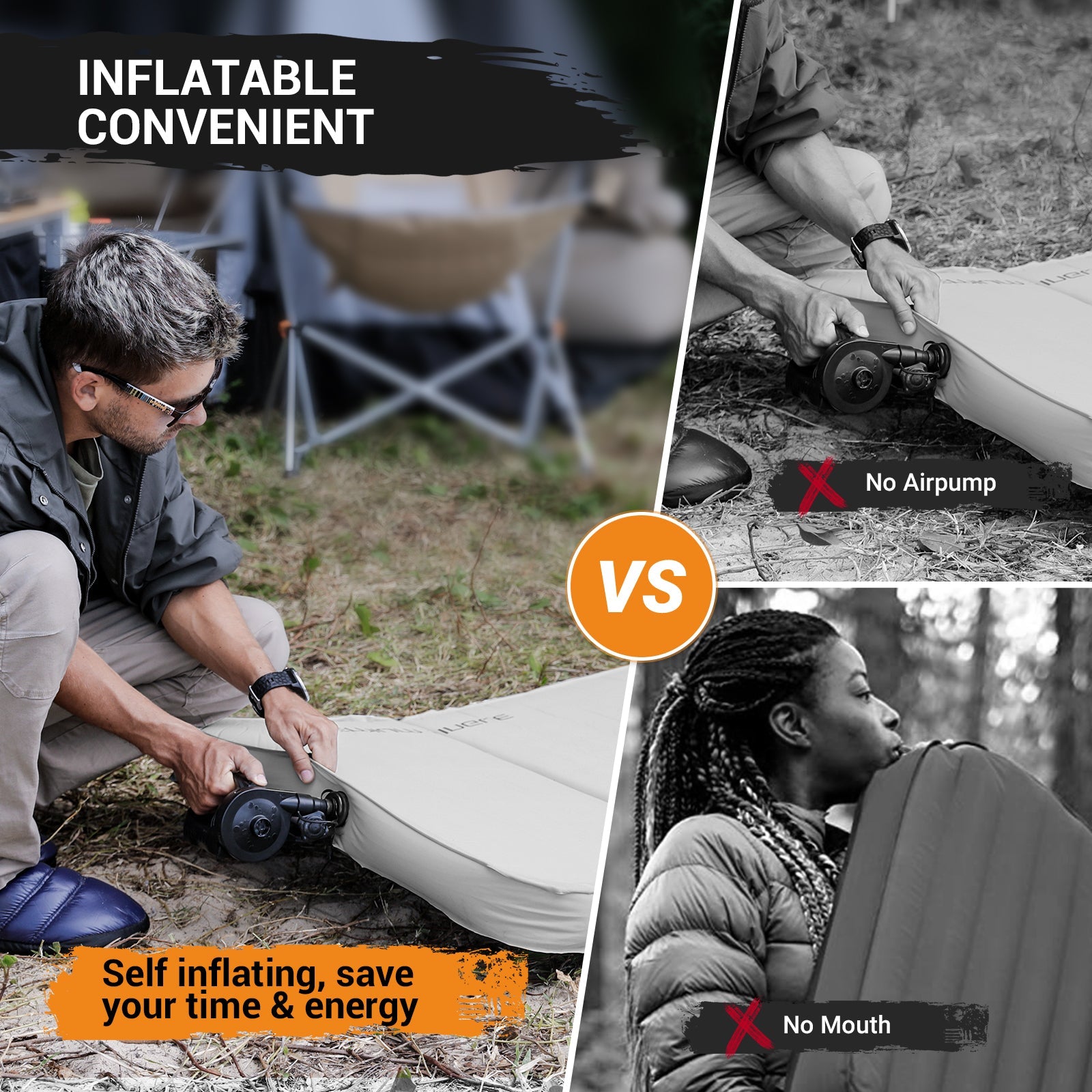 KingCamp Self Inflating Foam Sleeping Pad Double/Single