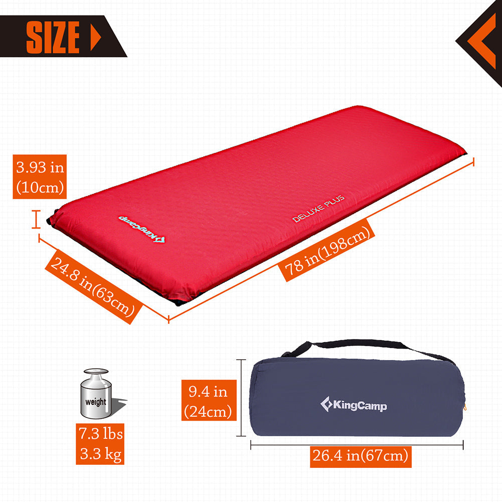 KingCamp Single Self Inflating Plus Size Sleeping Pad