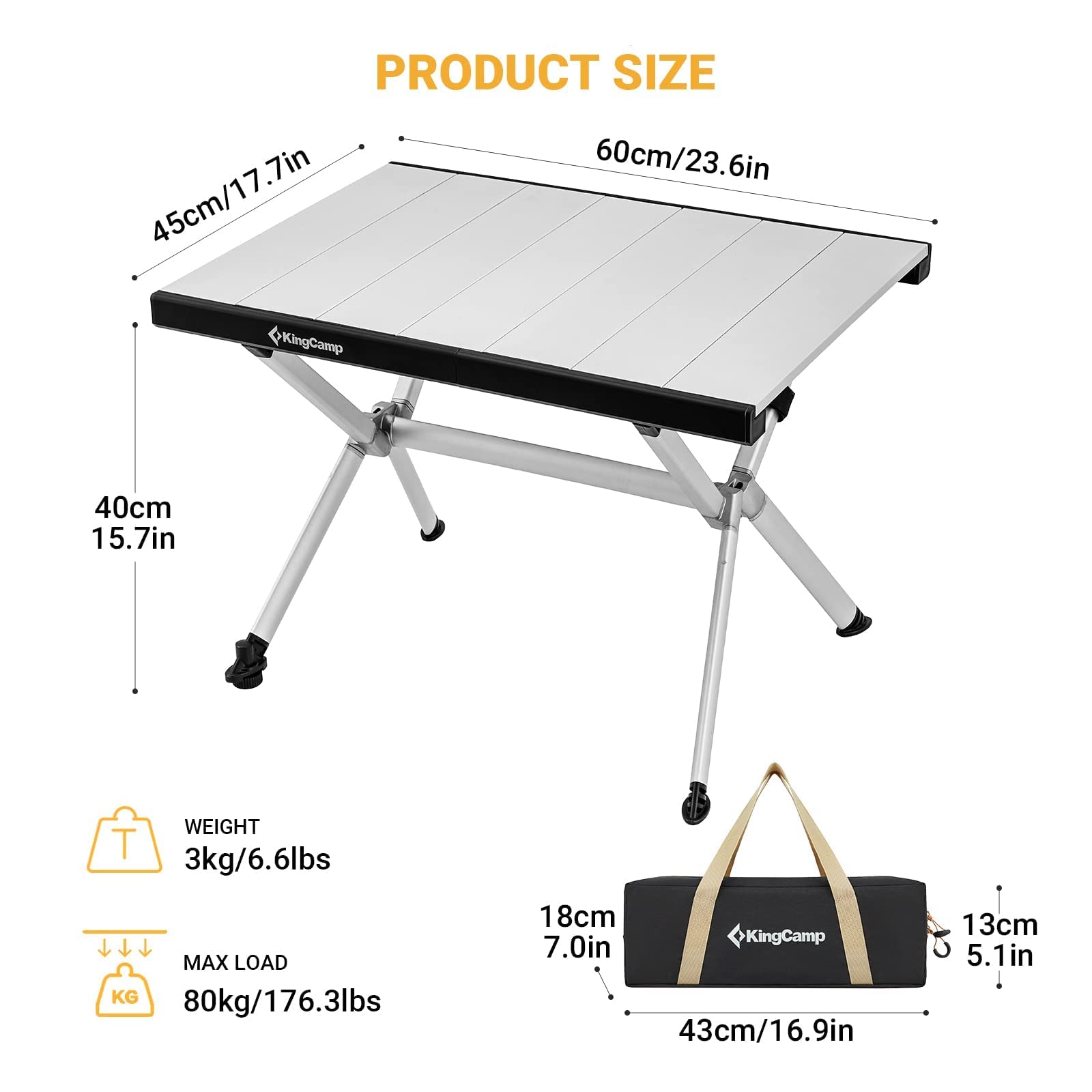 KingCamp Aluminum Table