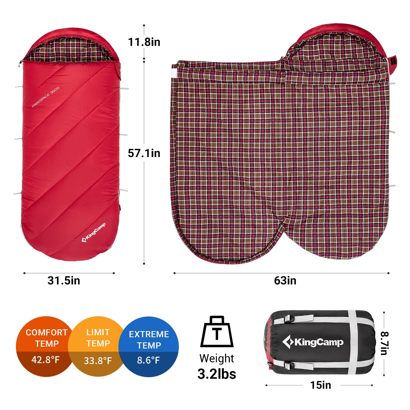 KingCamp Teen Sleeping Bag