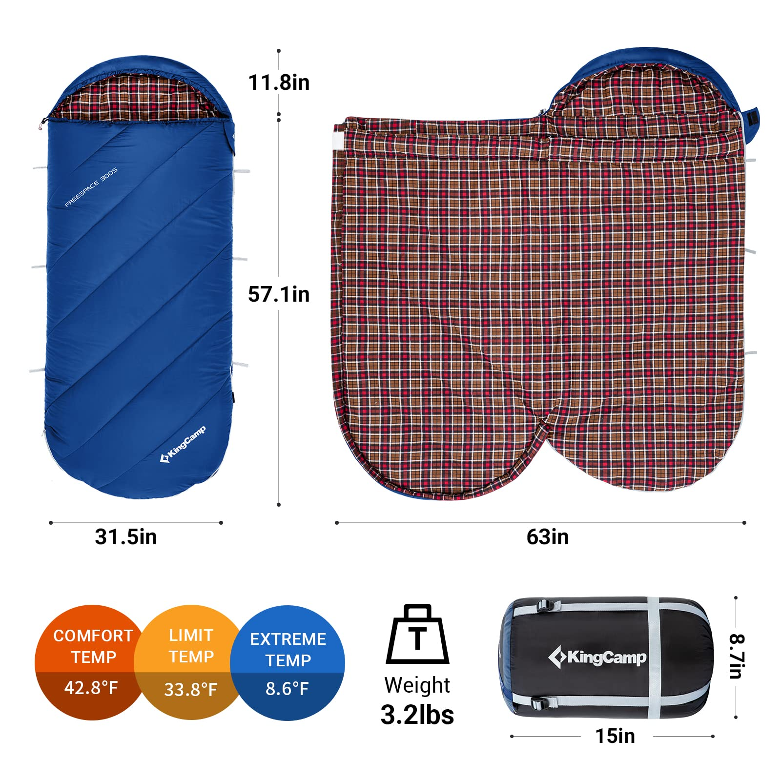 KingCamp Teen Sleeping Bag