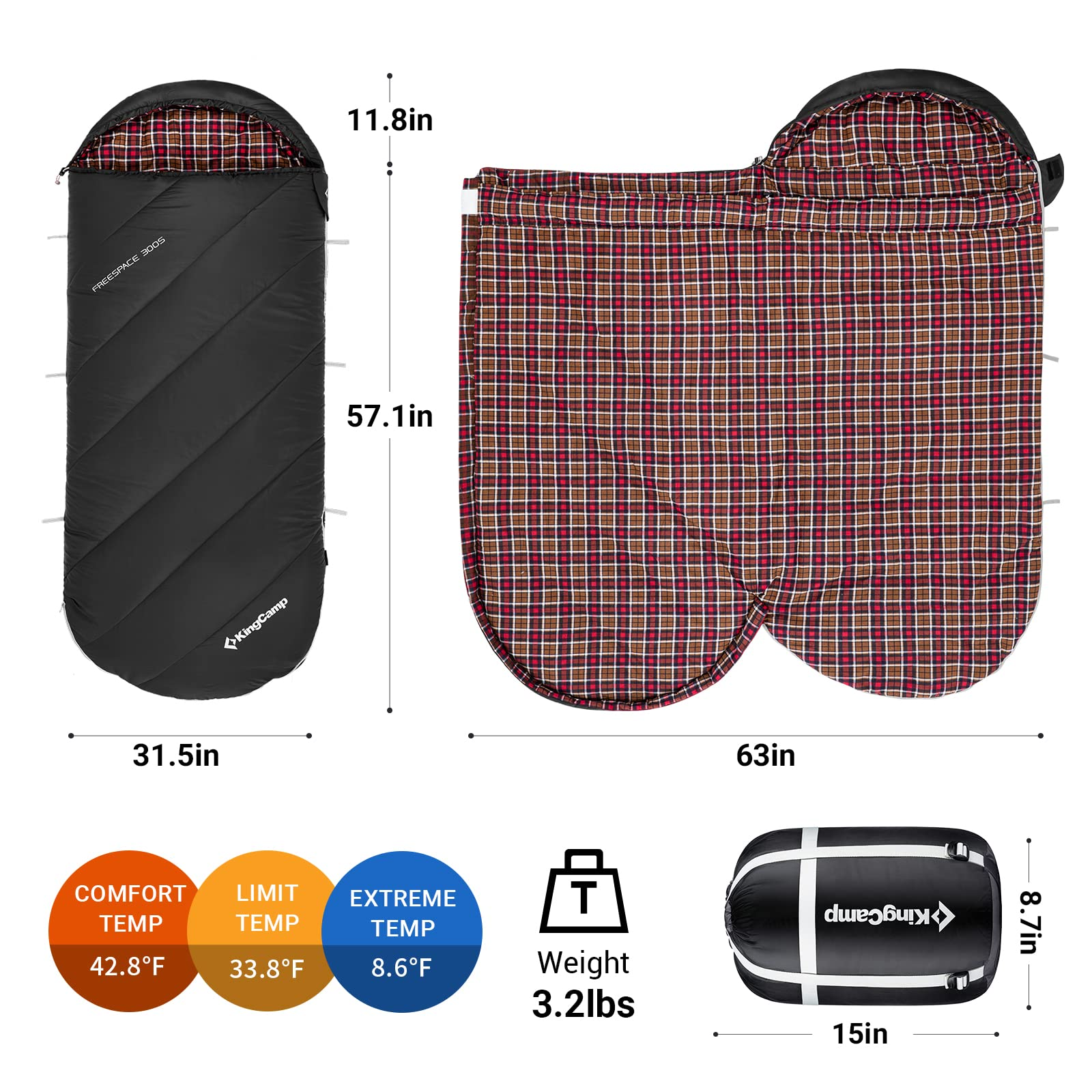 KingCamp Teen Sleeping Bag