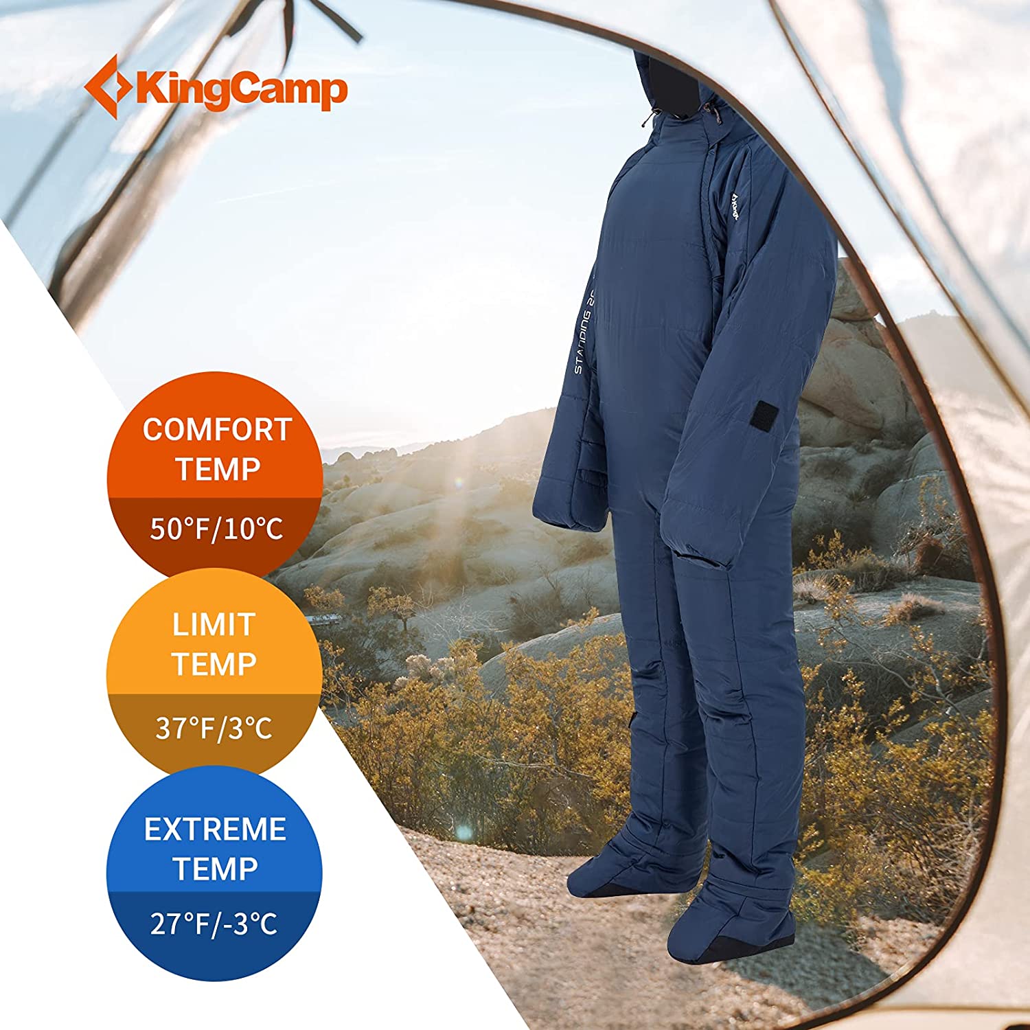 KingCamp Ultralight All Season Wearable Sleeping Bag