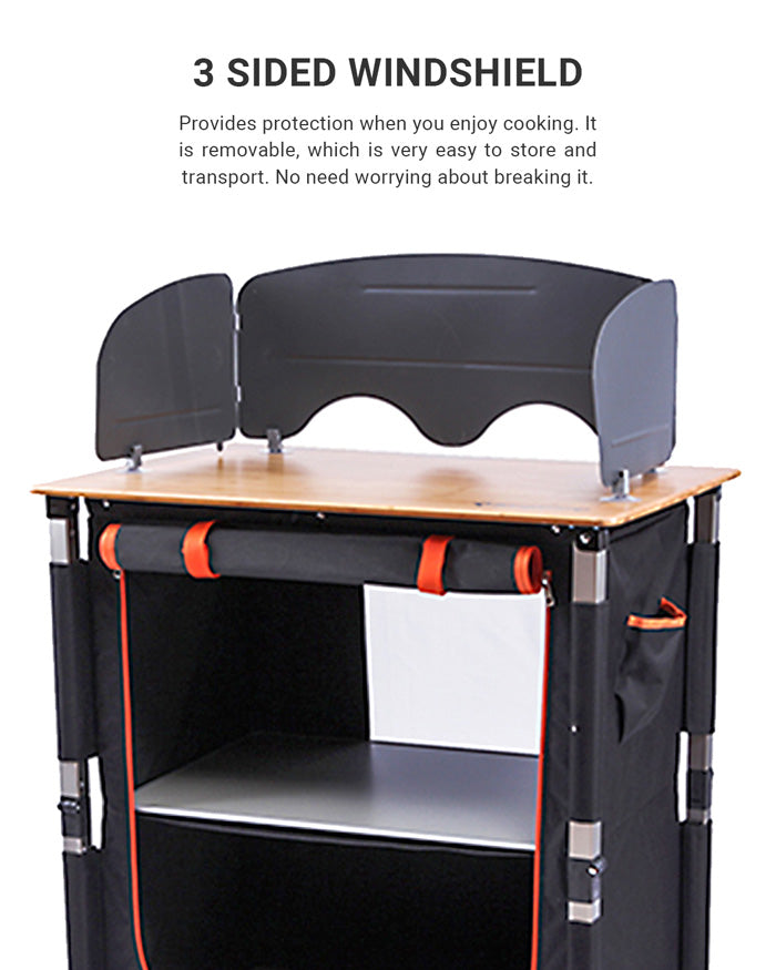 Camp Kitchen with widshield