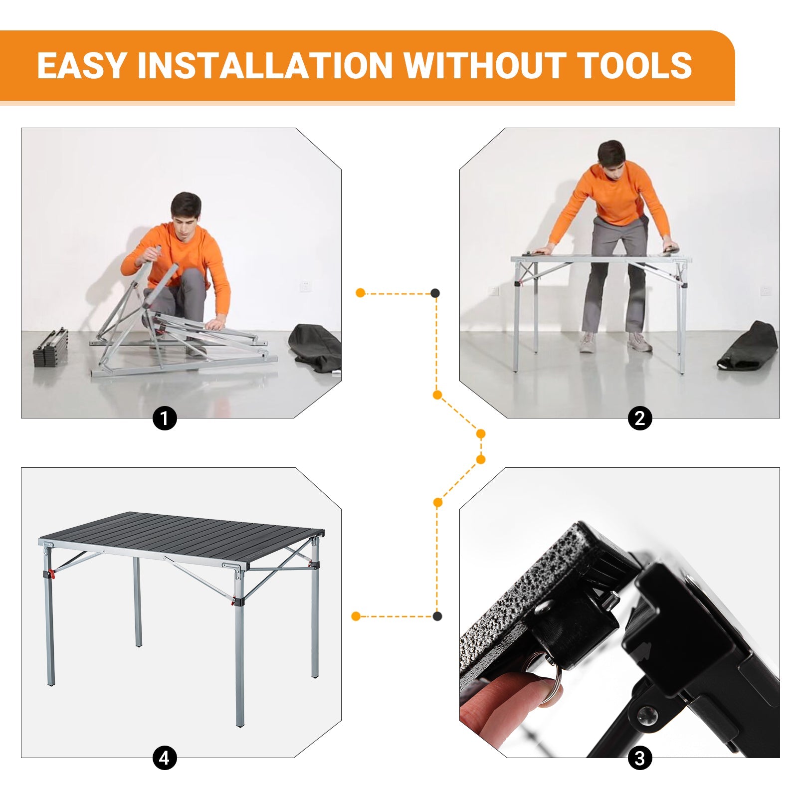 4-6 Person Aluminum Lightweight Folding Tables