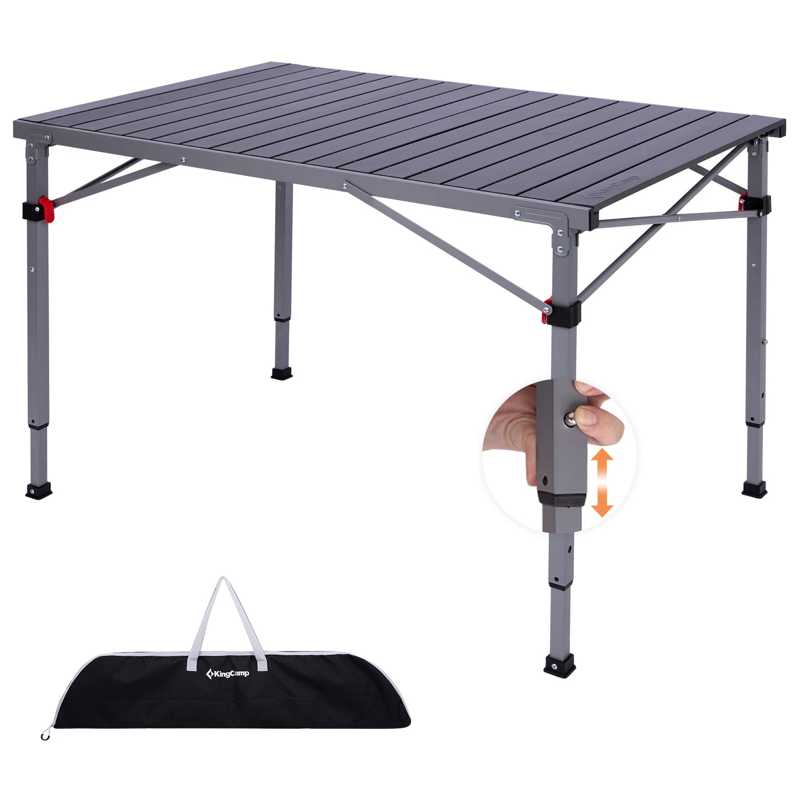 Folding Aluminum Roll-Top Camping Table