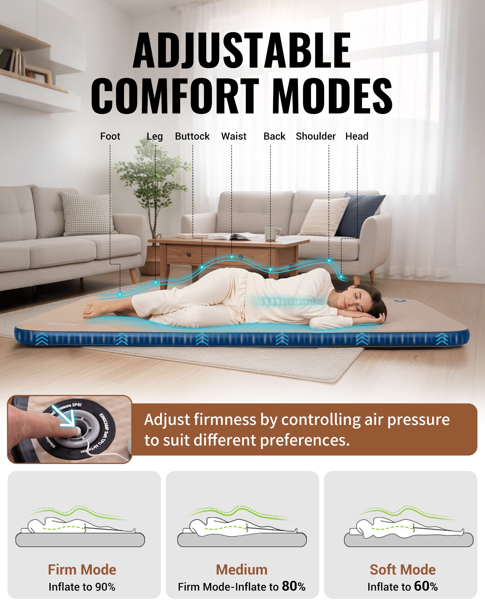 Flexi Rest 8.0 Series Inflatable Sleeping Pads