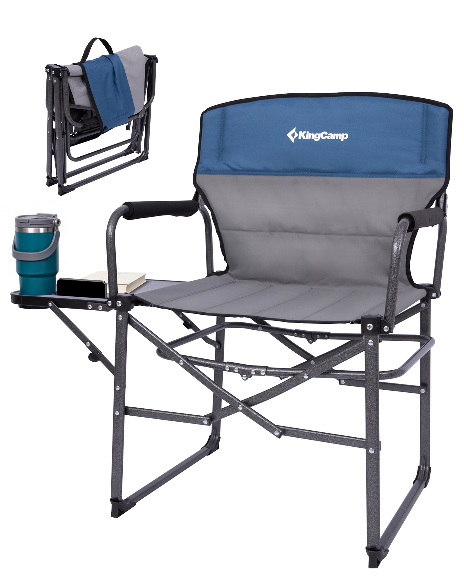 KingCamp ASH C30 Oversized Director's Camp Chair with Side Table