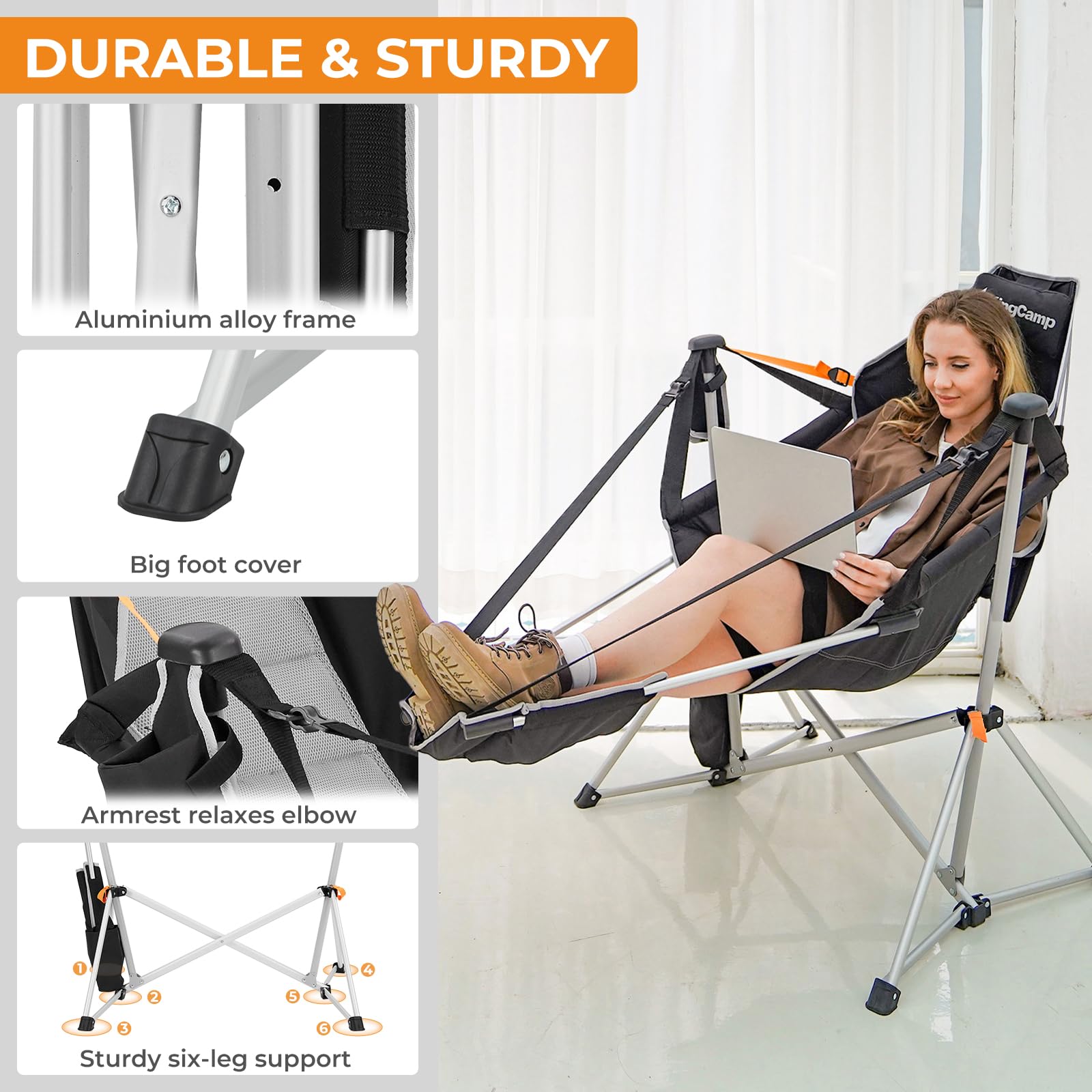 ORCHID C20 Hammock Chair with Footrest – KingCamp