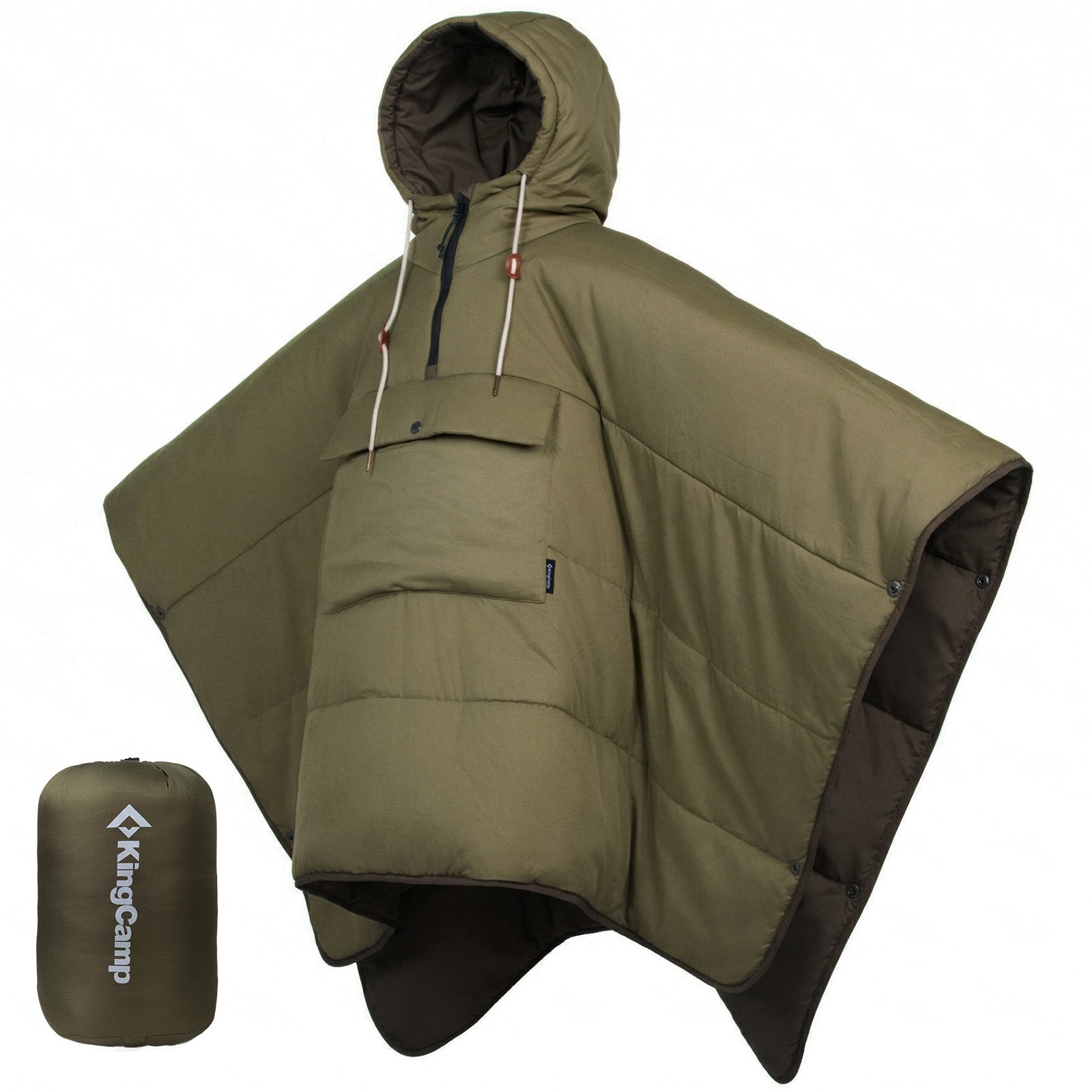 MURANO 180 Wearable 3-in-1 Convertible Camping Poncho with Kangaroo Pocket