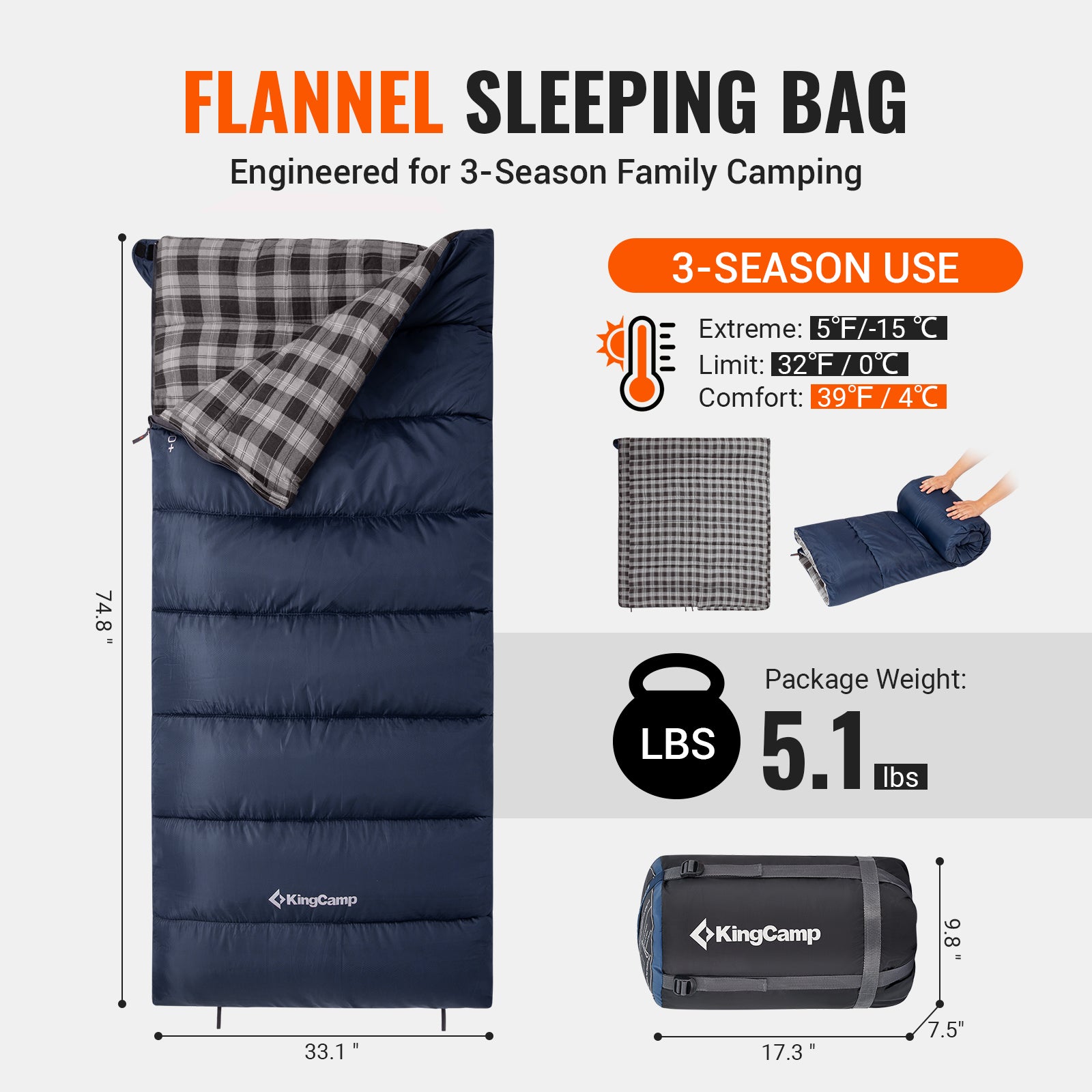 SNOWFLAKE 400+ Single Sleeping Bag