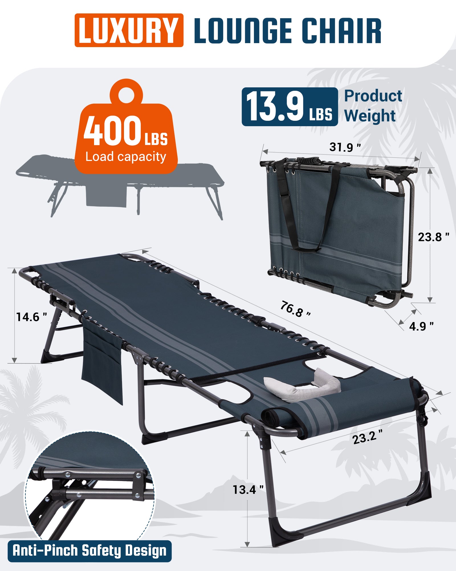 MAGNOLIA B20 Folding Lounge Chair with Face Hole