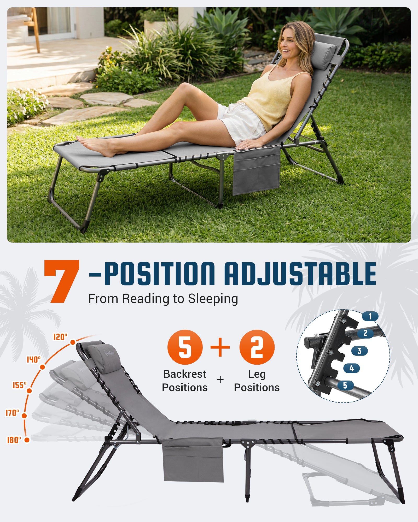MAGNOLIA B20 Folding Lounge Chair with Face Hole