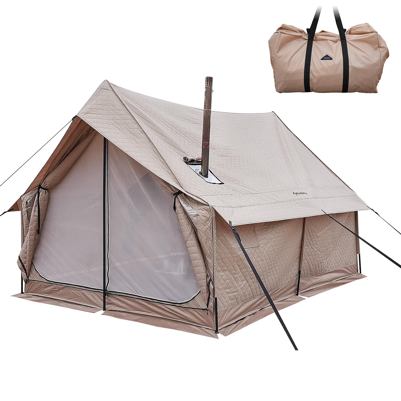 KingCamp 4-Season Cotton Cabin Tent with Stove Jack for 4-5 People