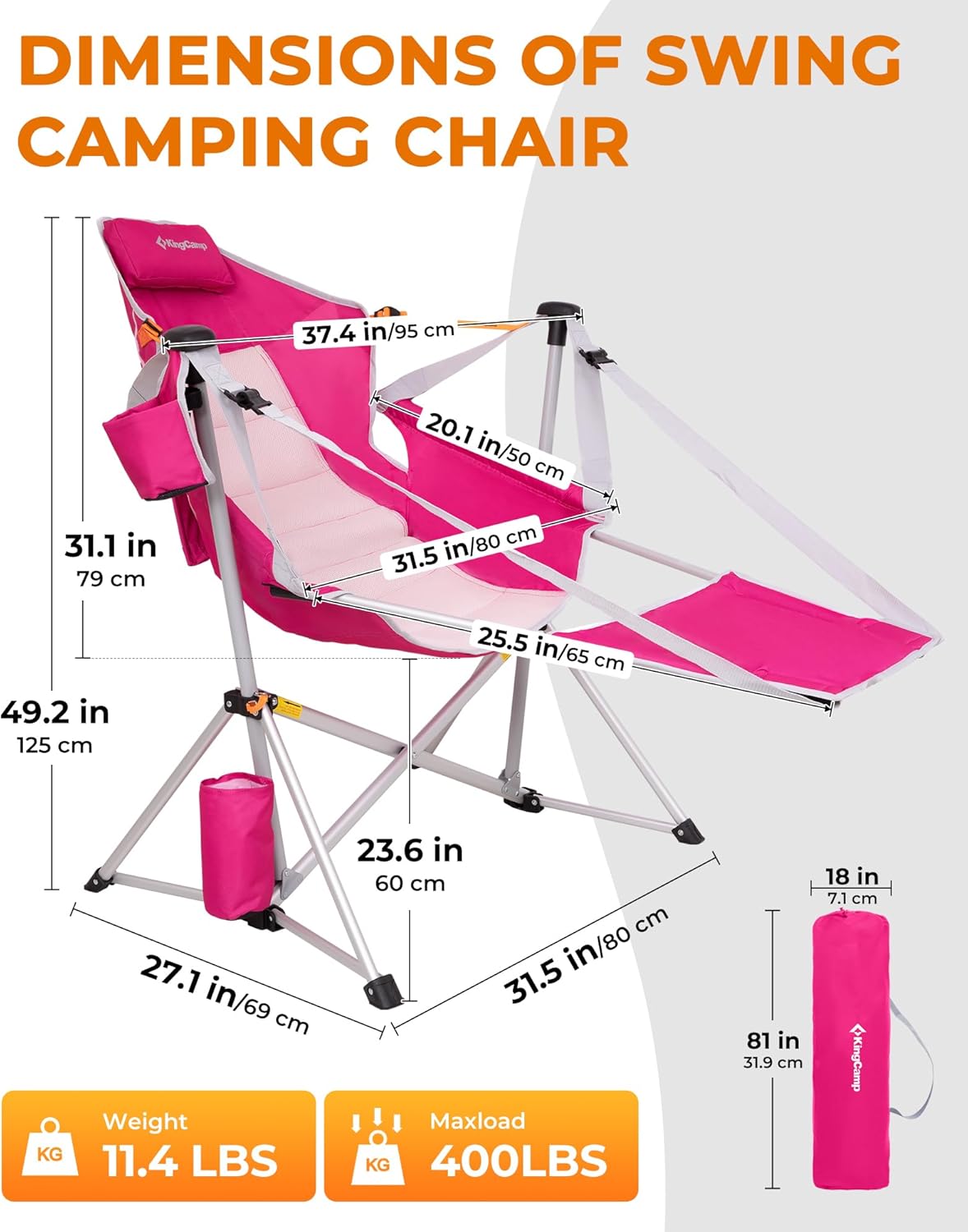 ORCHID C20 Hammock Chair with Footrest