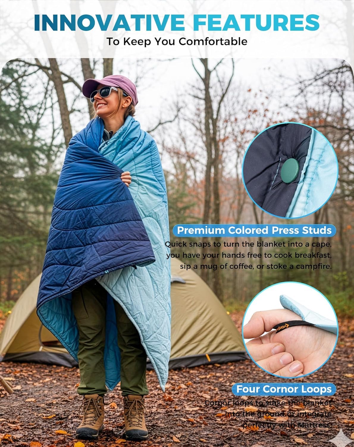 KingCamp BLANKET SMART 150 XL Lightweight Camping Blanket