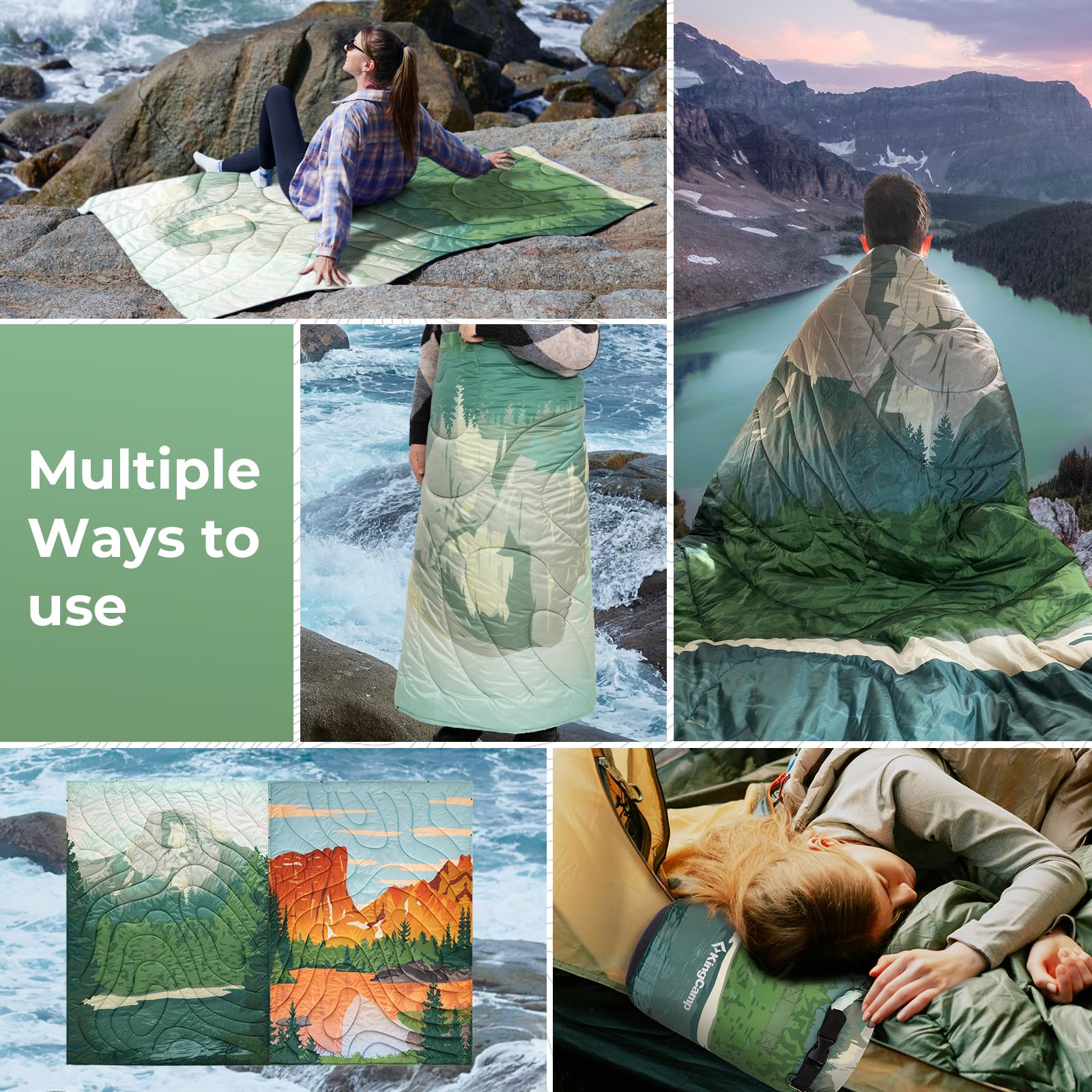 KingCamp BLANKET SMART 150 XL Lightweight Camping Blanket
