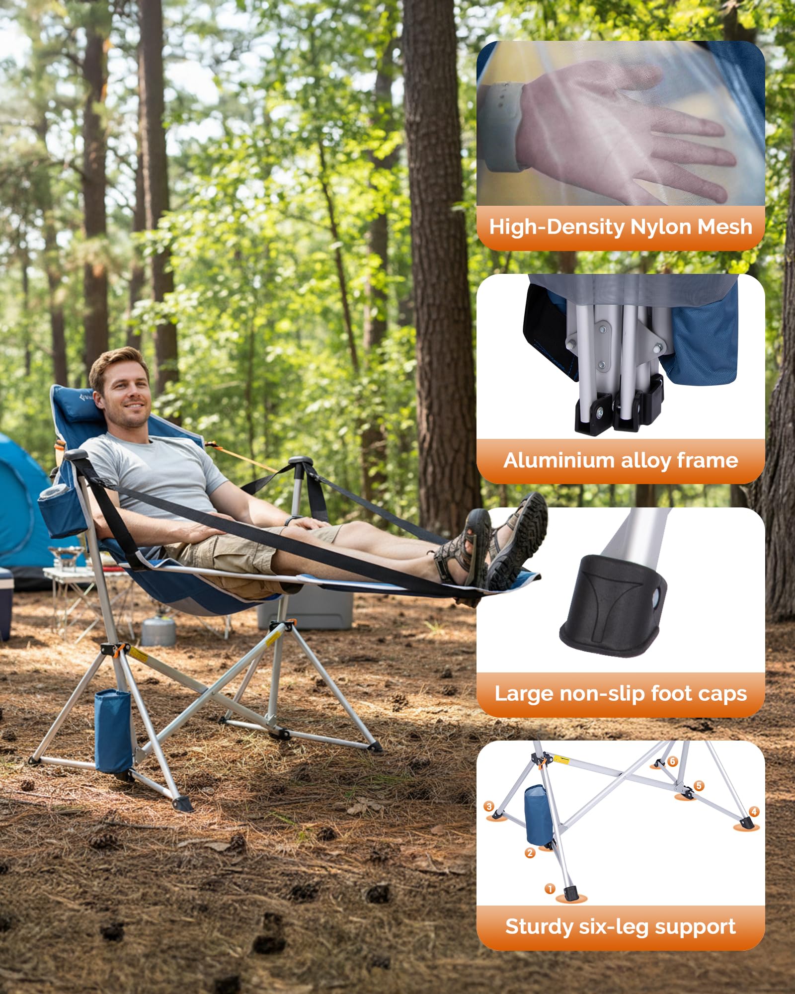 KingCamp ORCHID C20 COOL Hammock Chair with Footrest