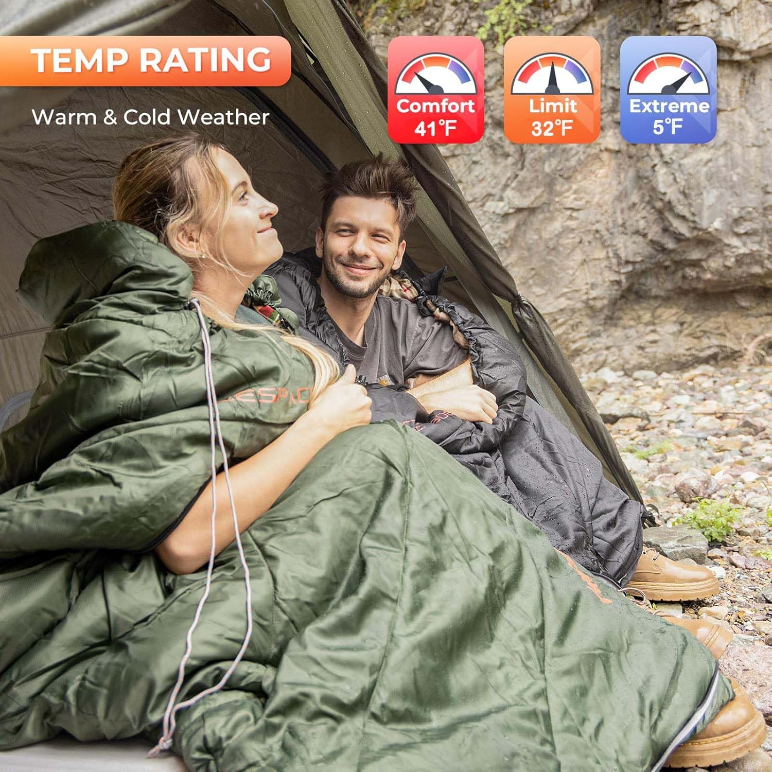 Wearable Flannel Camping Sleeping Bag- XL