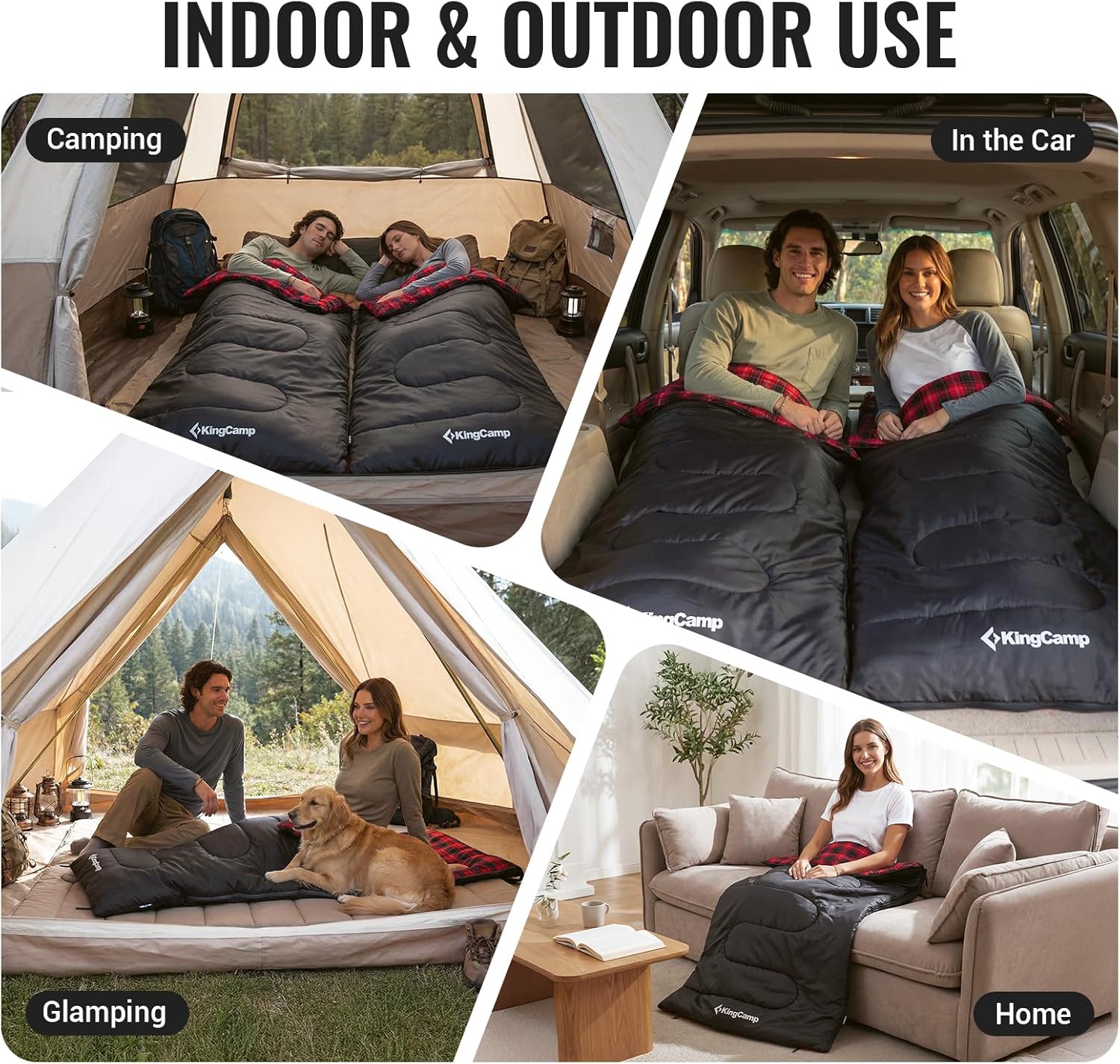 Saco de dormir de franela de algodón para 3 estaciones 32F 