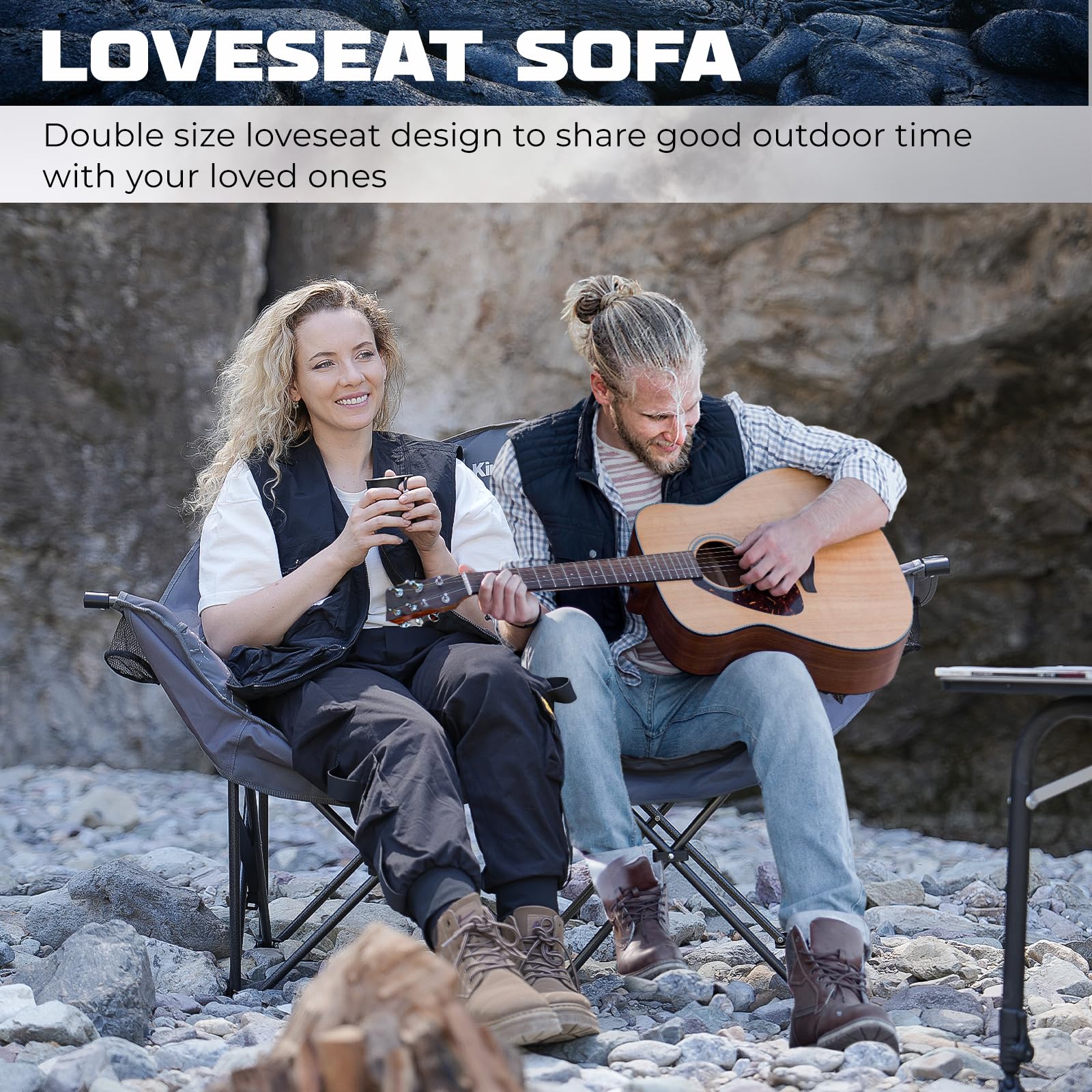 KingCamp CANNA C20 Oversized Loveseat Sofa