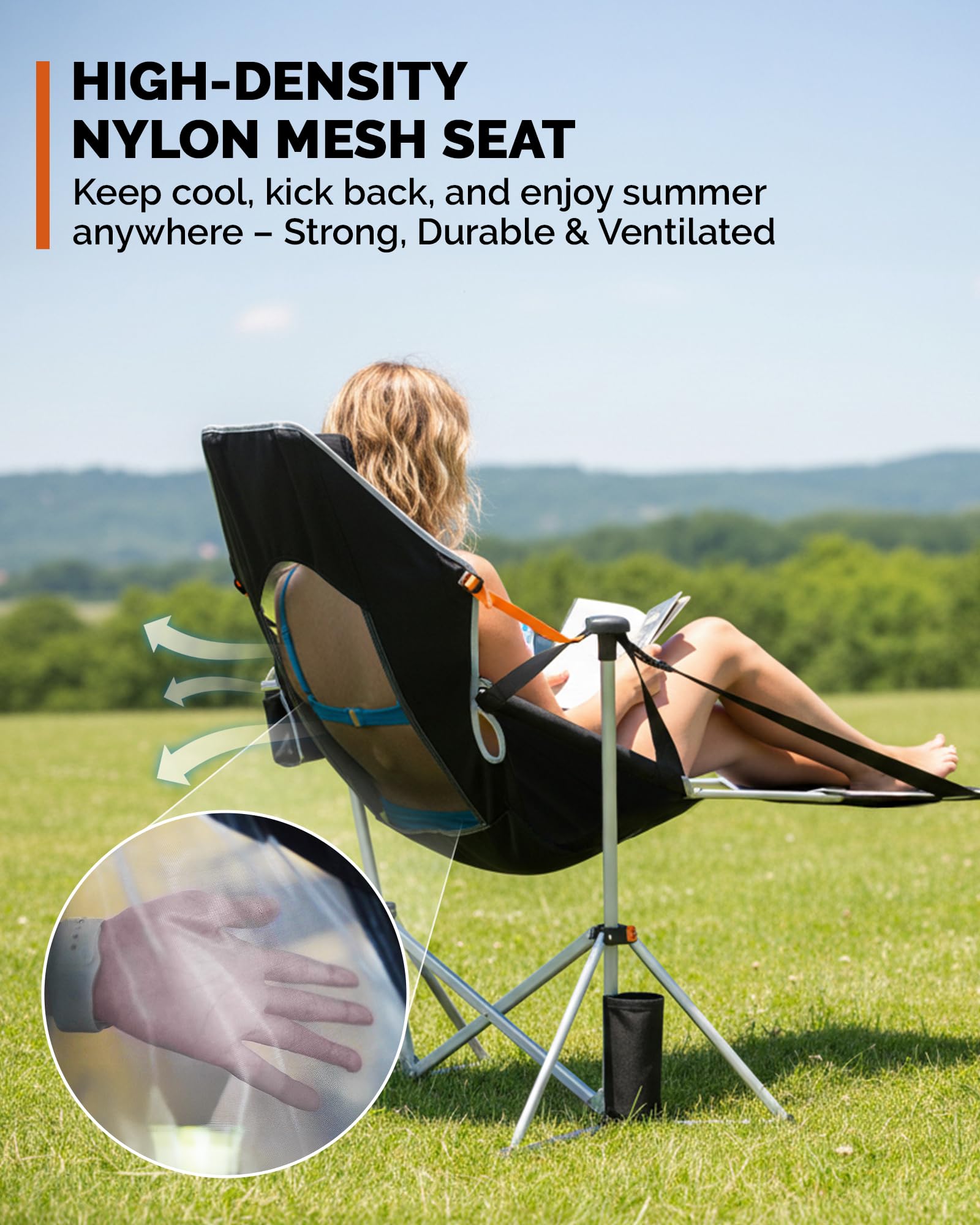 KingCamp ORCHID C20 COOL Hammock Chair with Footrest