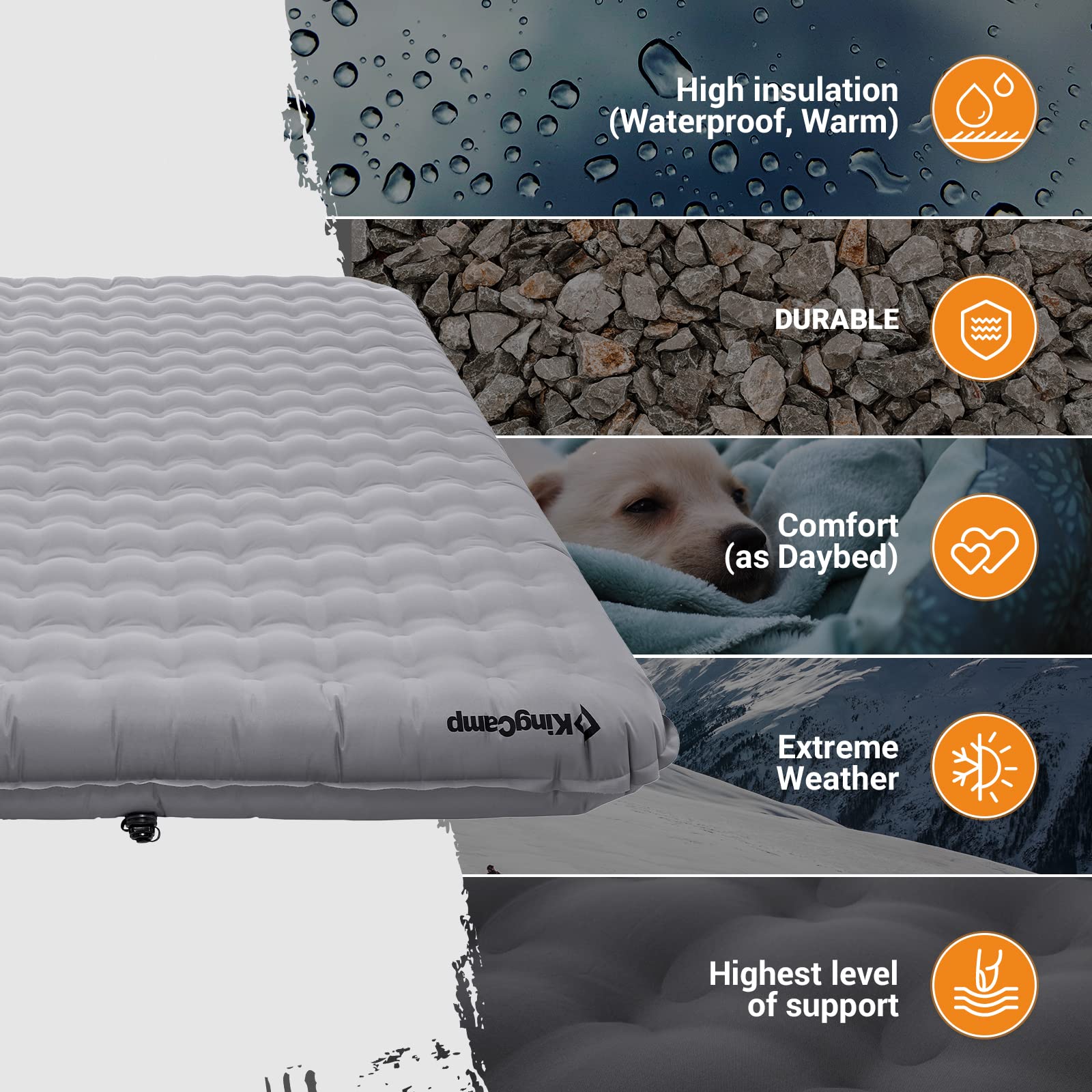 Air comfort camp mate queen size raised air mattress shop