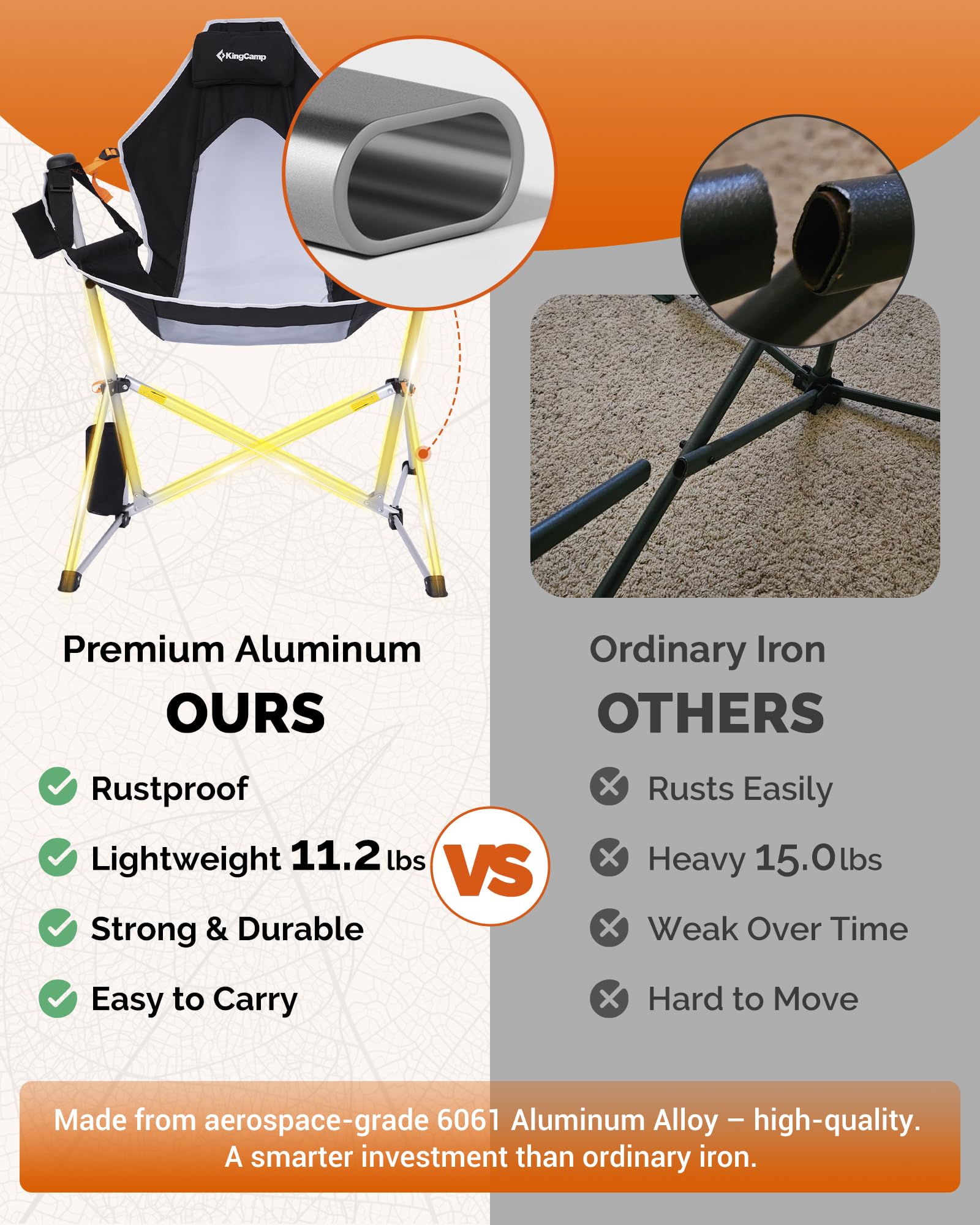 KingCamp ORCHID C20 COOL Hammock Chair with Footrest