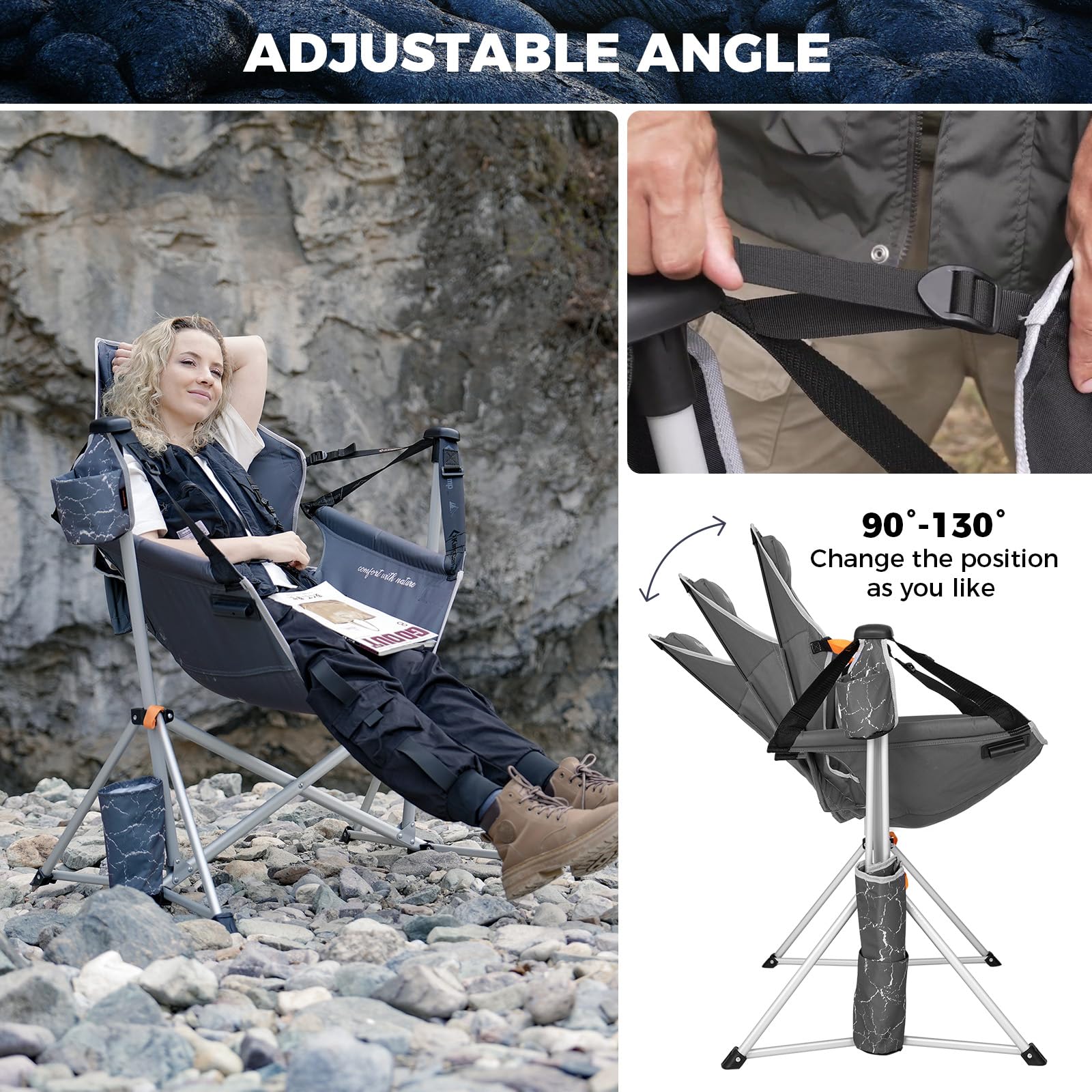 ORCHID C20 Camping Hammock Chair with Footrest | Volcapetra – KingCamp