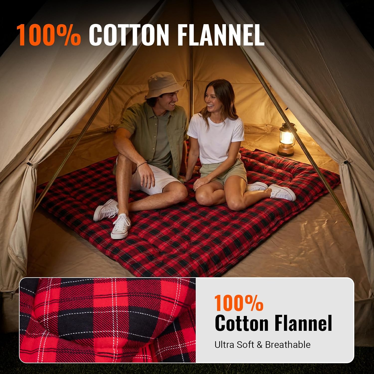 Saco de dormir de franela de algodón para 3 estaciones 32F 